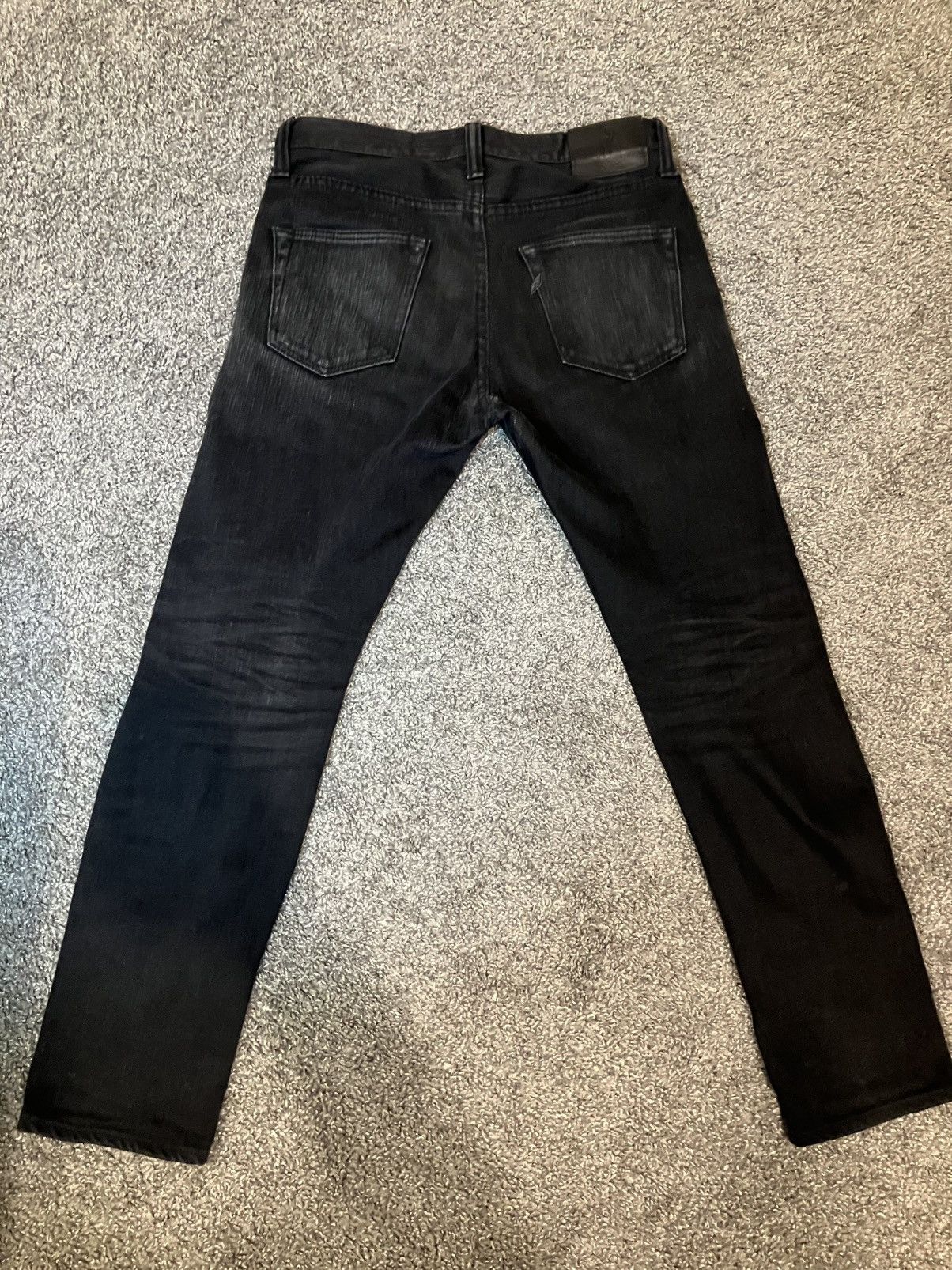Pure Blue Japan Pure Blue Japan 1167-WBK double blk selvedge denim (hemmed) Size US 32 / EU 48 - 4 Thumbnail