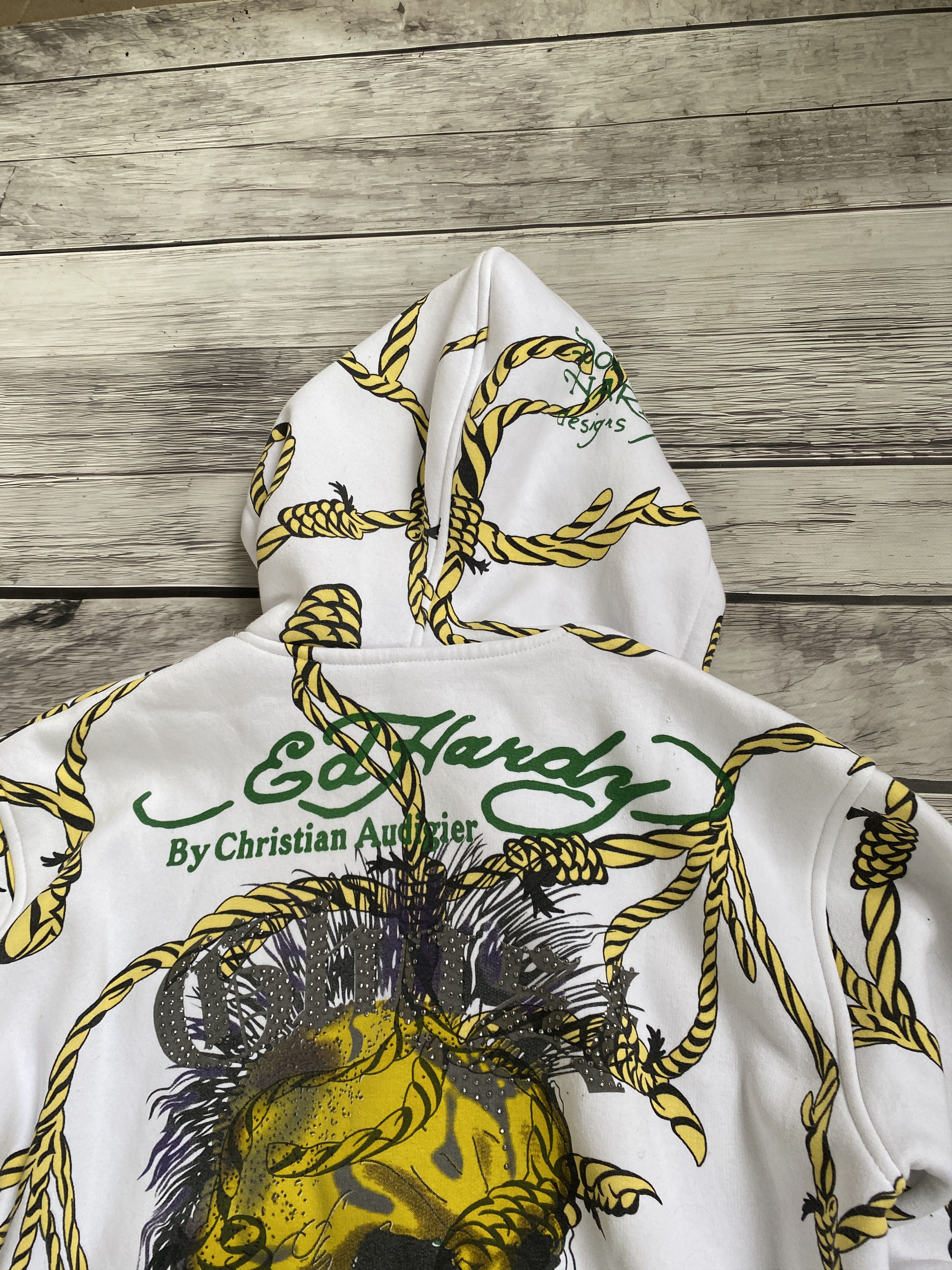 Christian Audigier × Ed Hardy VINTAGE ED HARDY AVANT GARDE 2000s ZIP UP HOODIE Size US M / EU 48-50 / 2 - 7 Thumbnail