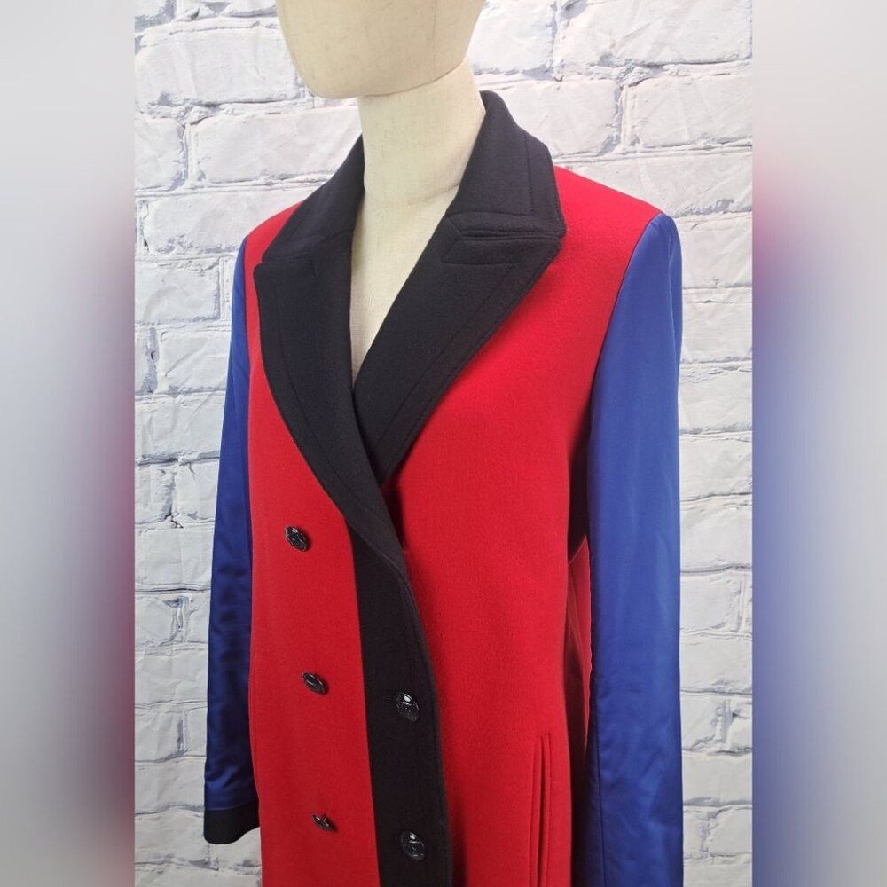 Escada Escada Women's WInter Jacket Coat Colorblock Wool Trench Si Size S / US 4 / IT 40 - 9 Thumbnail
