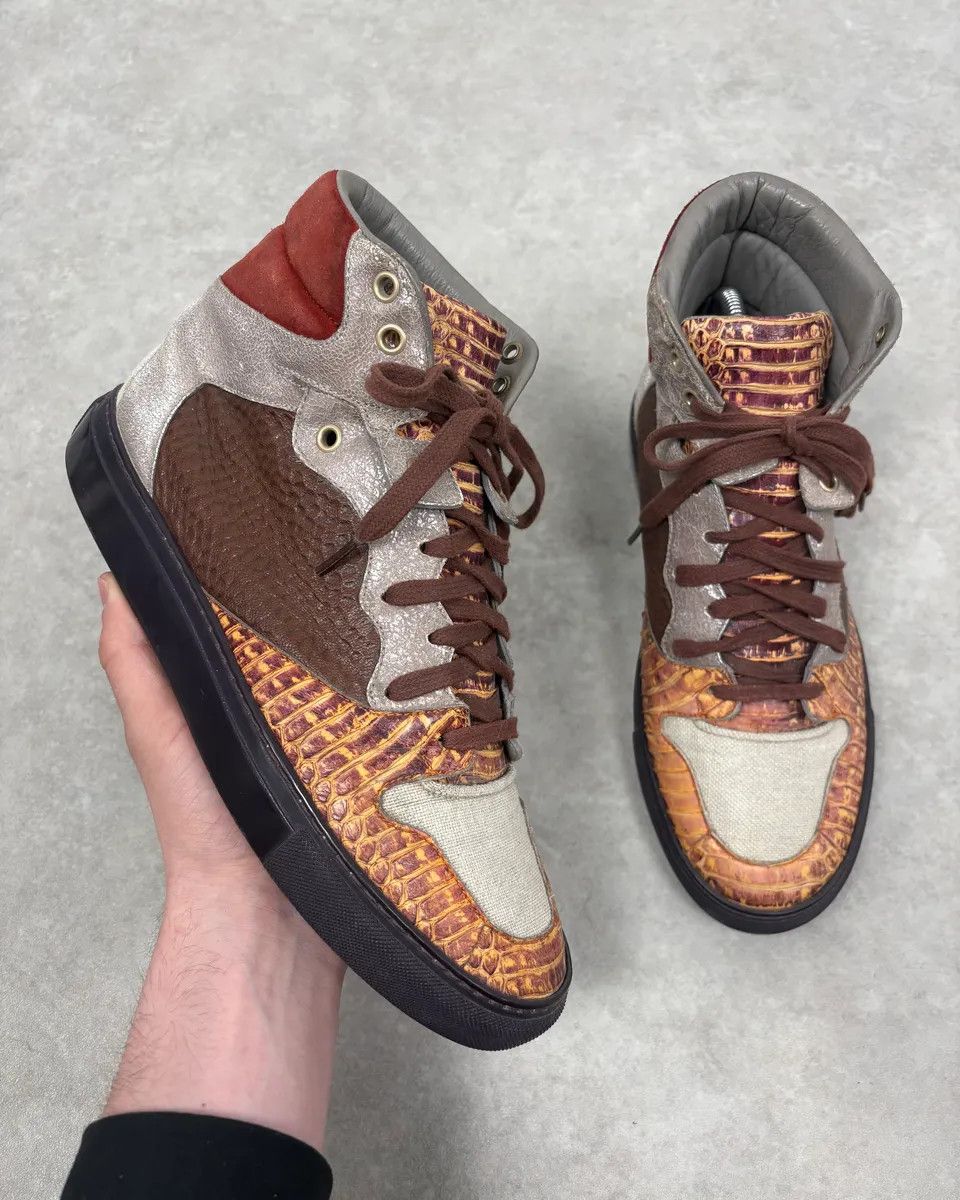 Balenciaga Balenciaga Python Leather High Hybrid Sneakers Size US 8 / EU 41 - 1 Thumbnail