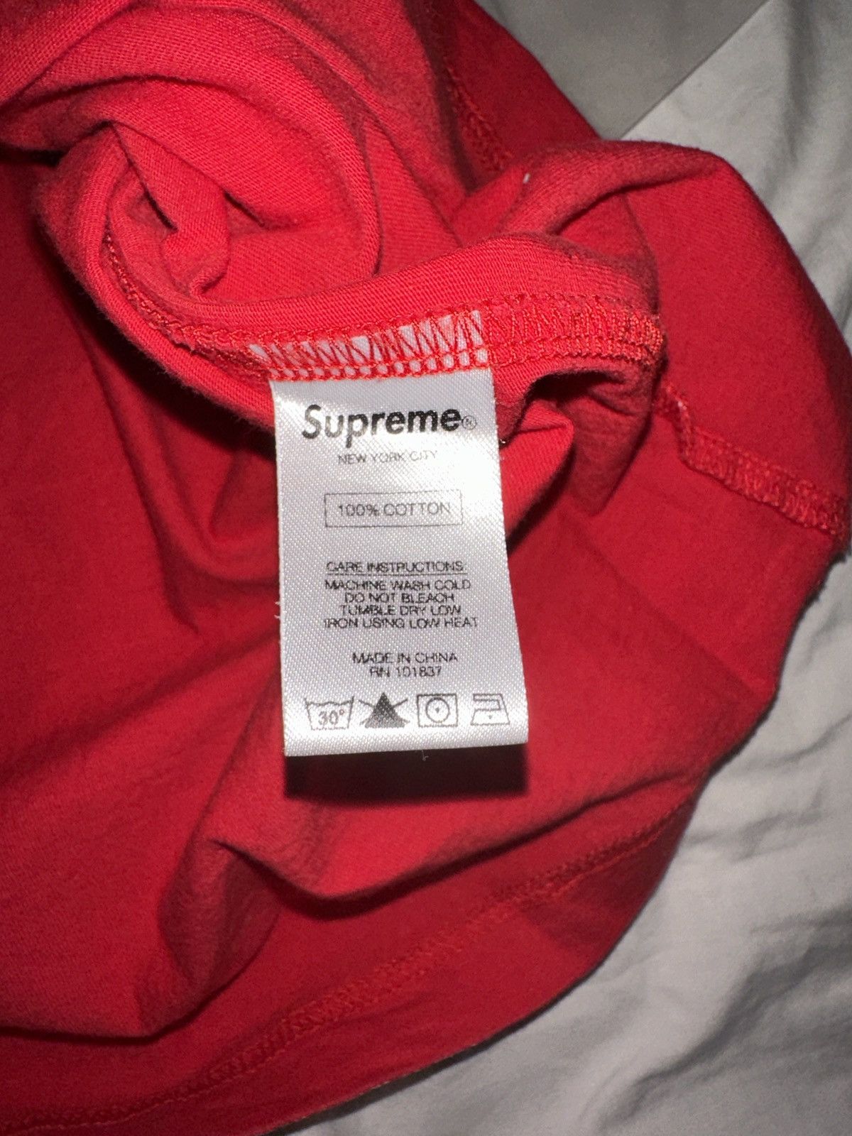Supreme logo stripe L/S Top
