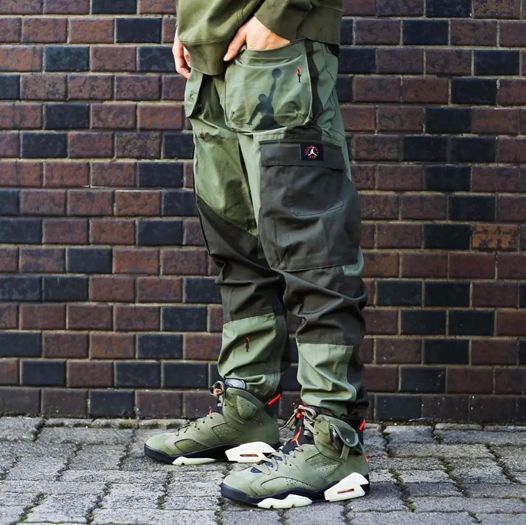 Jordan Brand × Travis Scott Travis Scott Cactus Jack x Jordan Cargo Pants Olive Size L Size US 34 / EU 50 - 19 Thumbnail