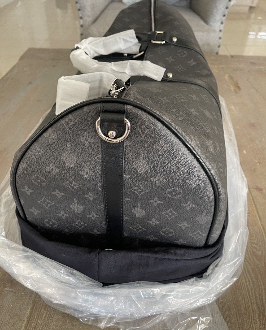 Custom 🖕🏻 Fuck Your Brand FYB Keepall Monogram Leather Duffle ...