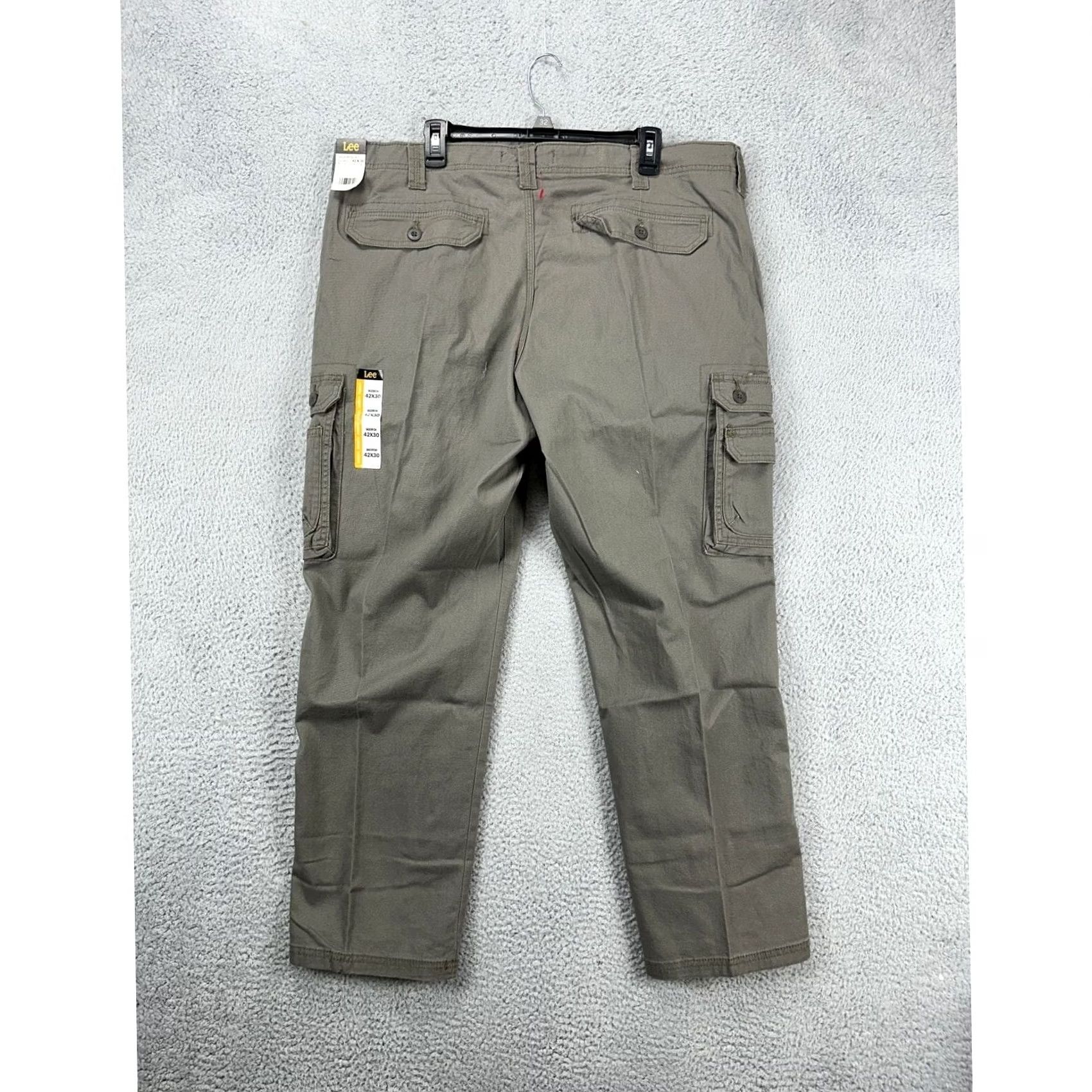 Lee Lee Cargo Pants Mens 42X30 Grey Straight Leg Flat Front Outdoor Stretch Logo NEW Size US 42 / EU 58 - 4 Thumbnail