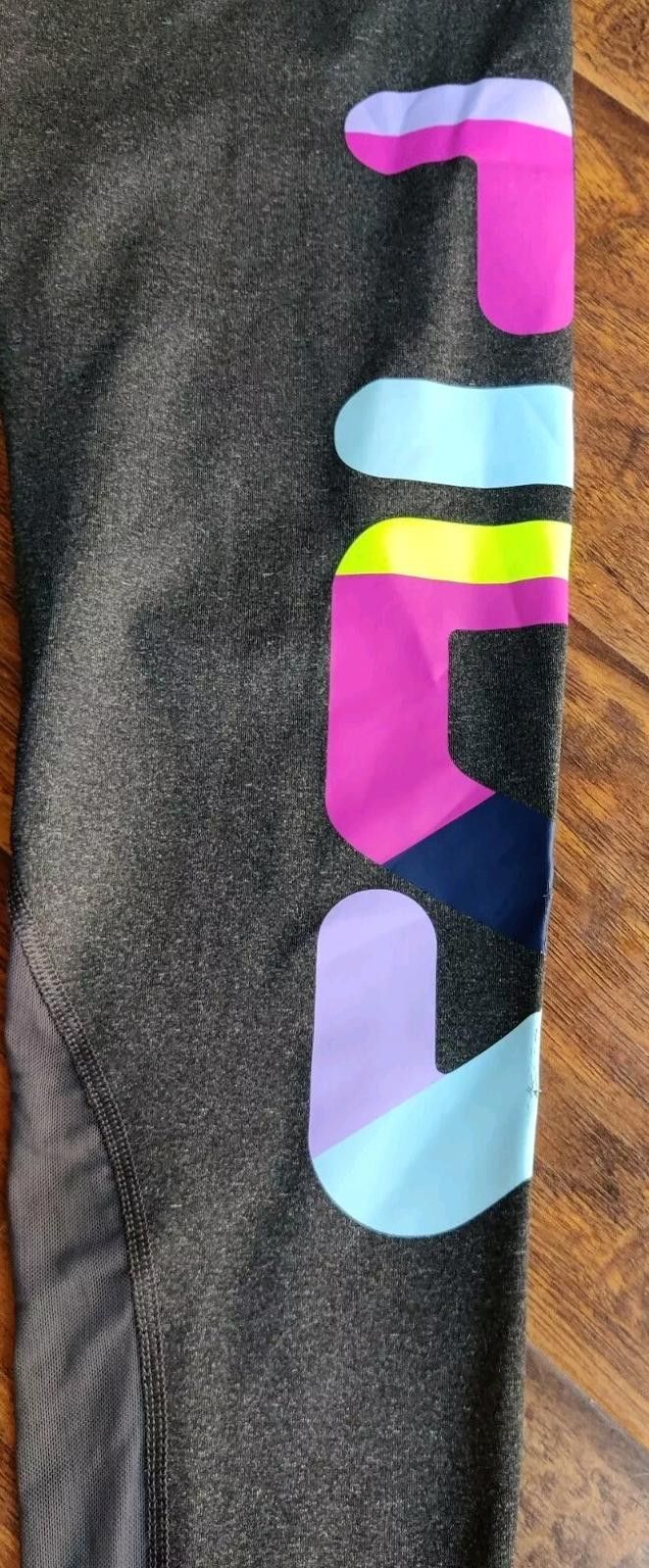 Fila Fila Sport Live In Motion Mesh Leggings Large L Gray Workoo Size 36" / US 14 / IT 50 - 6 Thumbnail