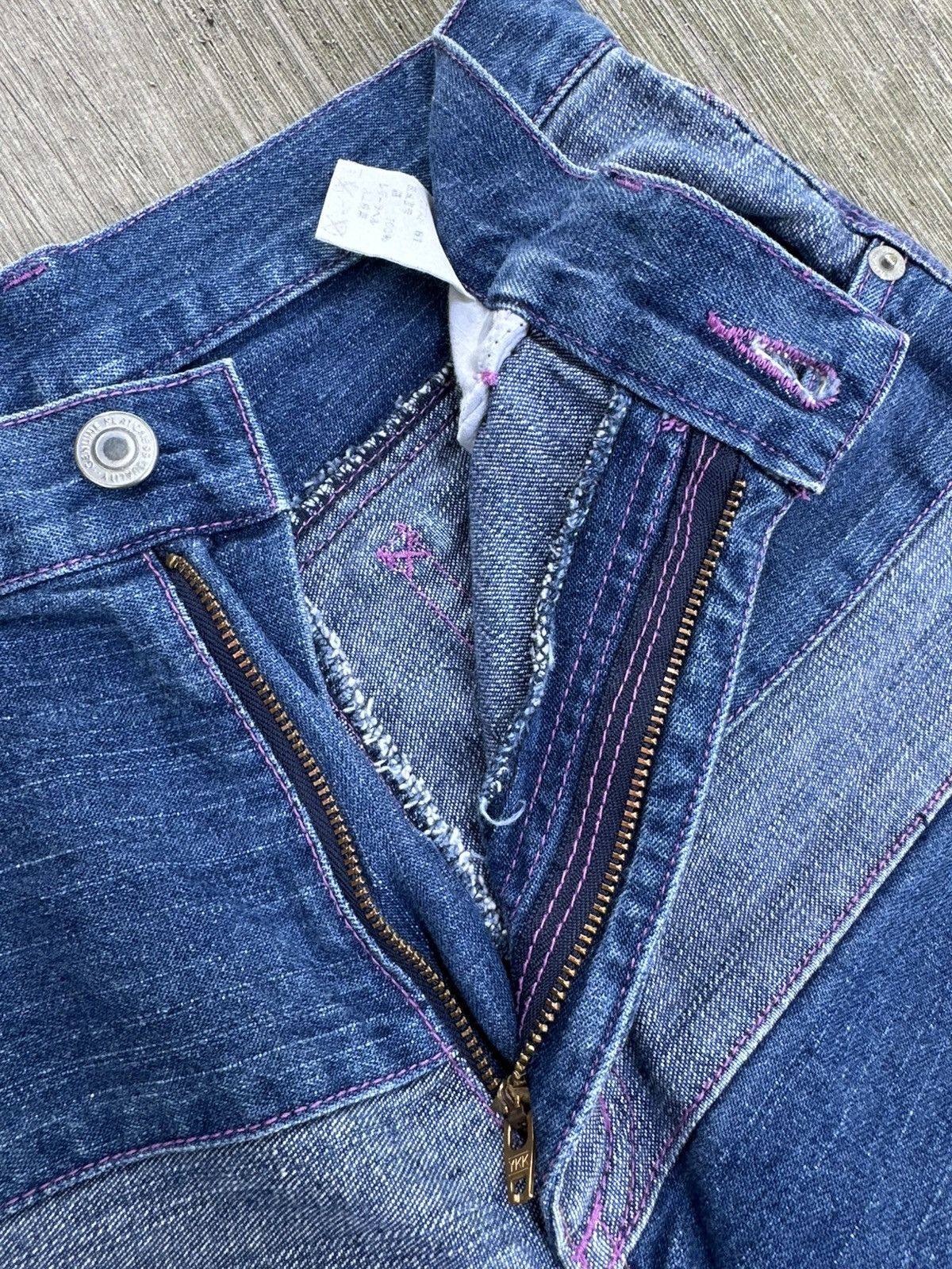 If Six Was Nine × Japanese Brand × Le Grande Bleu (L.G.B.) Inspired Kinky Hysteric Glamour Denim Jeans Size 26" / US 2 / IT 38 - 11 Thumbnail