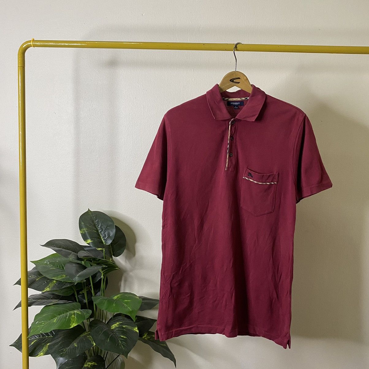 Burberry Burberry London Burgundy Polo T Shirt Size US M / EU 48-50 / 2 - 1 Thumbnail