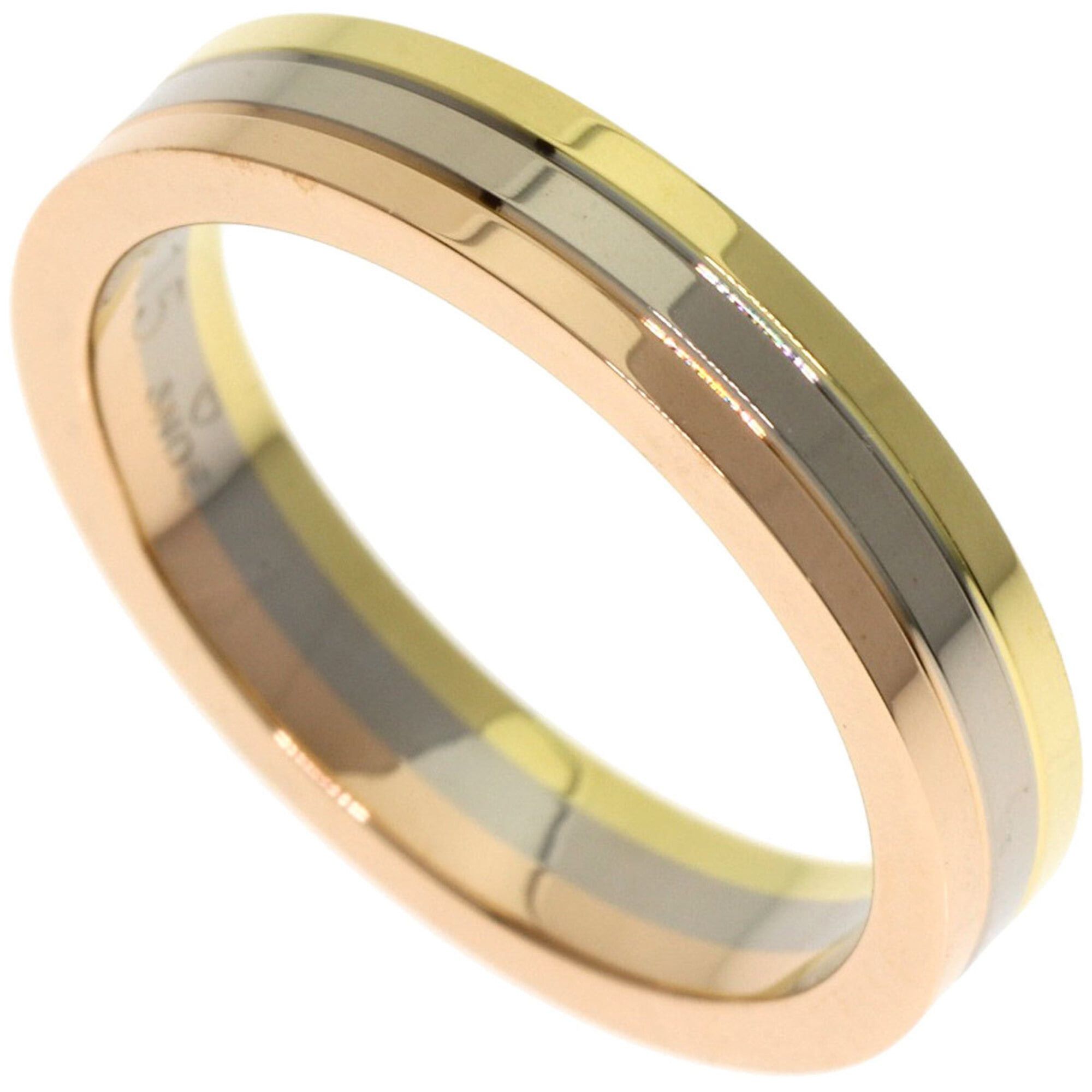 Cartier Cartier Three-Color Ring #48, 18K Yellow Gold/18K White Pink Gold, Women's. Size ONE SIZE - 1 Thumbnail