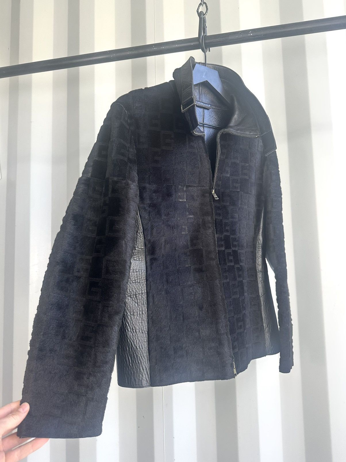 Gucci GG Monogram Fur Leather Jacket Size US M / EU 48-50 / 2 - 3 Thumbnail