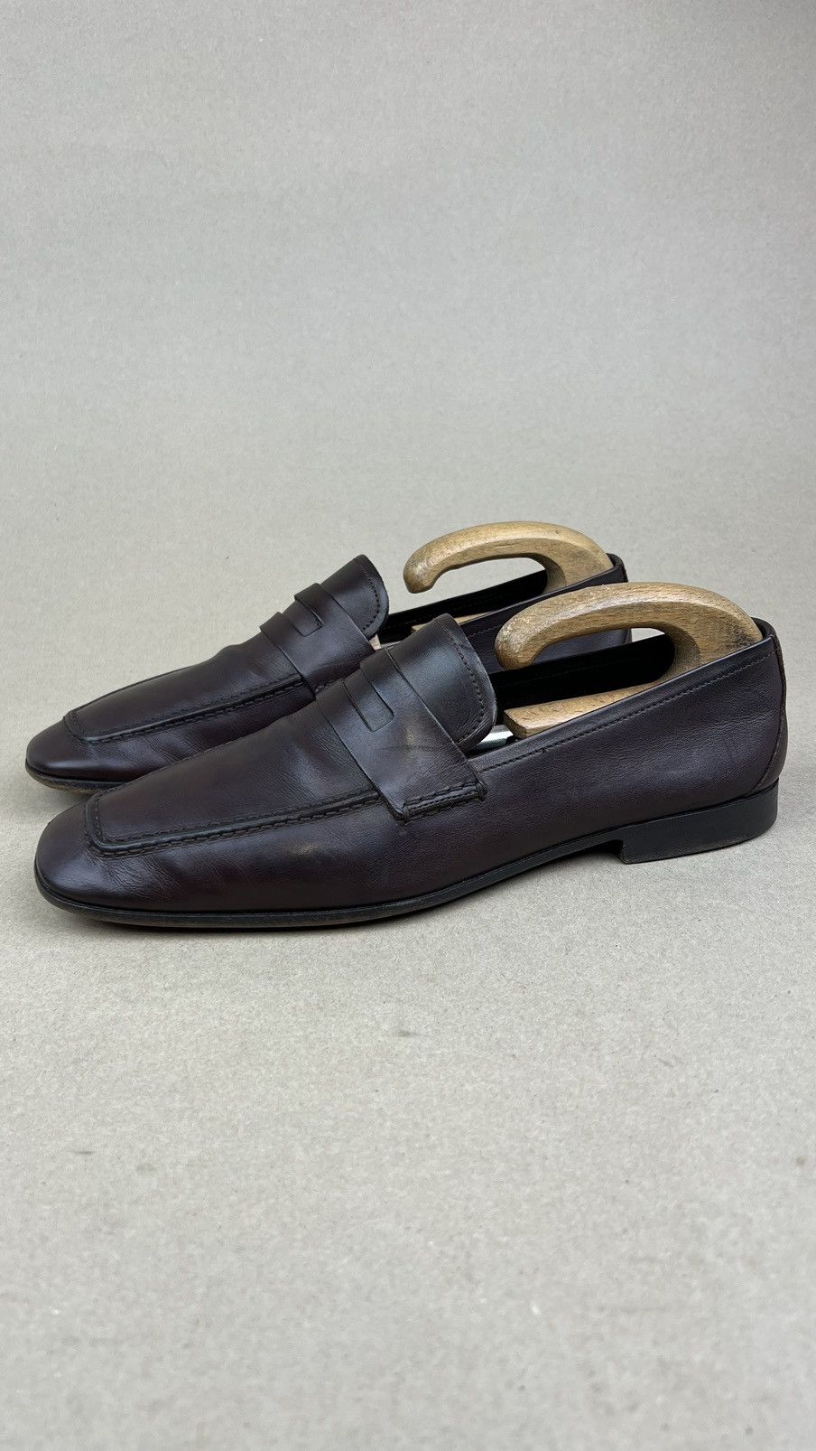 Prada PRADA Loafers Leather Penny Shoes Dark Brown Men's Size US 7.5 / EU 40-41 - 1 Thumbnail