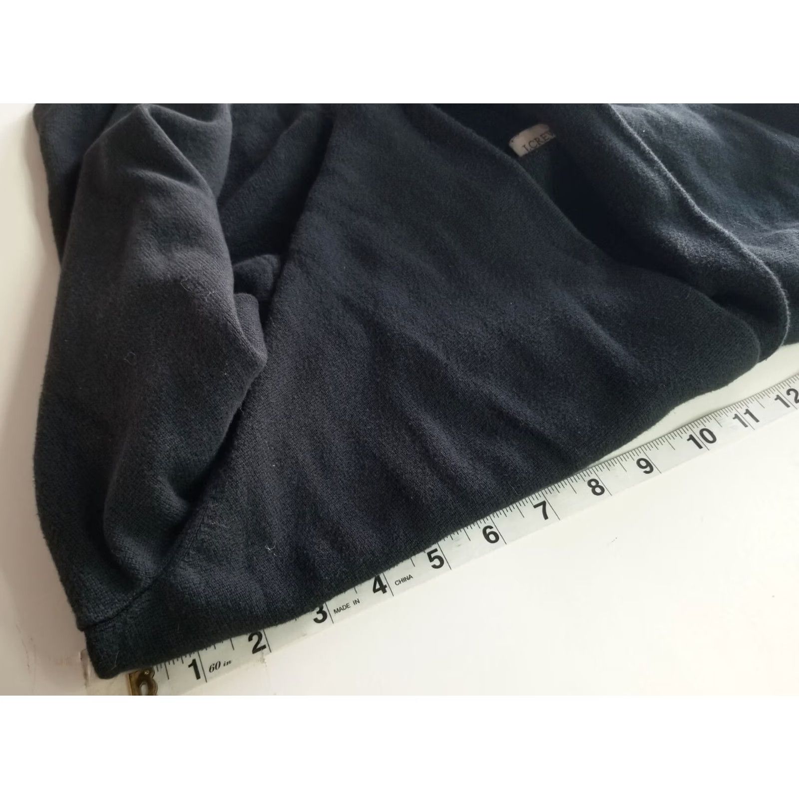 J.Crew J.CREW Cardigan Sweater Black Womens PL Petite Large Cotton Open Sweater Cardigan Heavyweight Pockets Size PL Womens Size L / US 10 / IT 46 - 3 Thumbnail