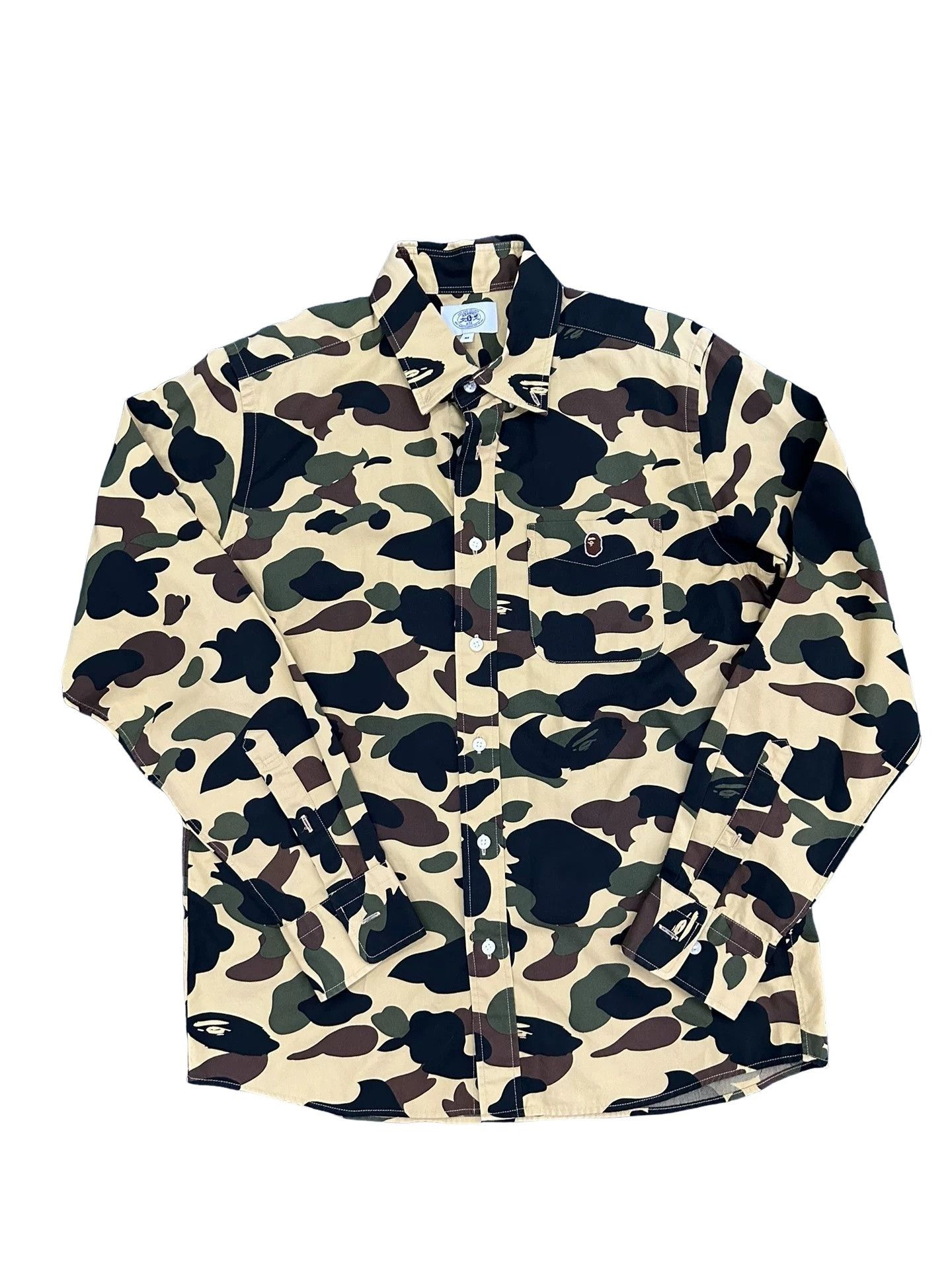 Bape Bape Yellow Camo Button Up Shirt Size M Size US M / EU 48-50 / 2 - 1 Thumbnail
