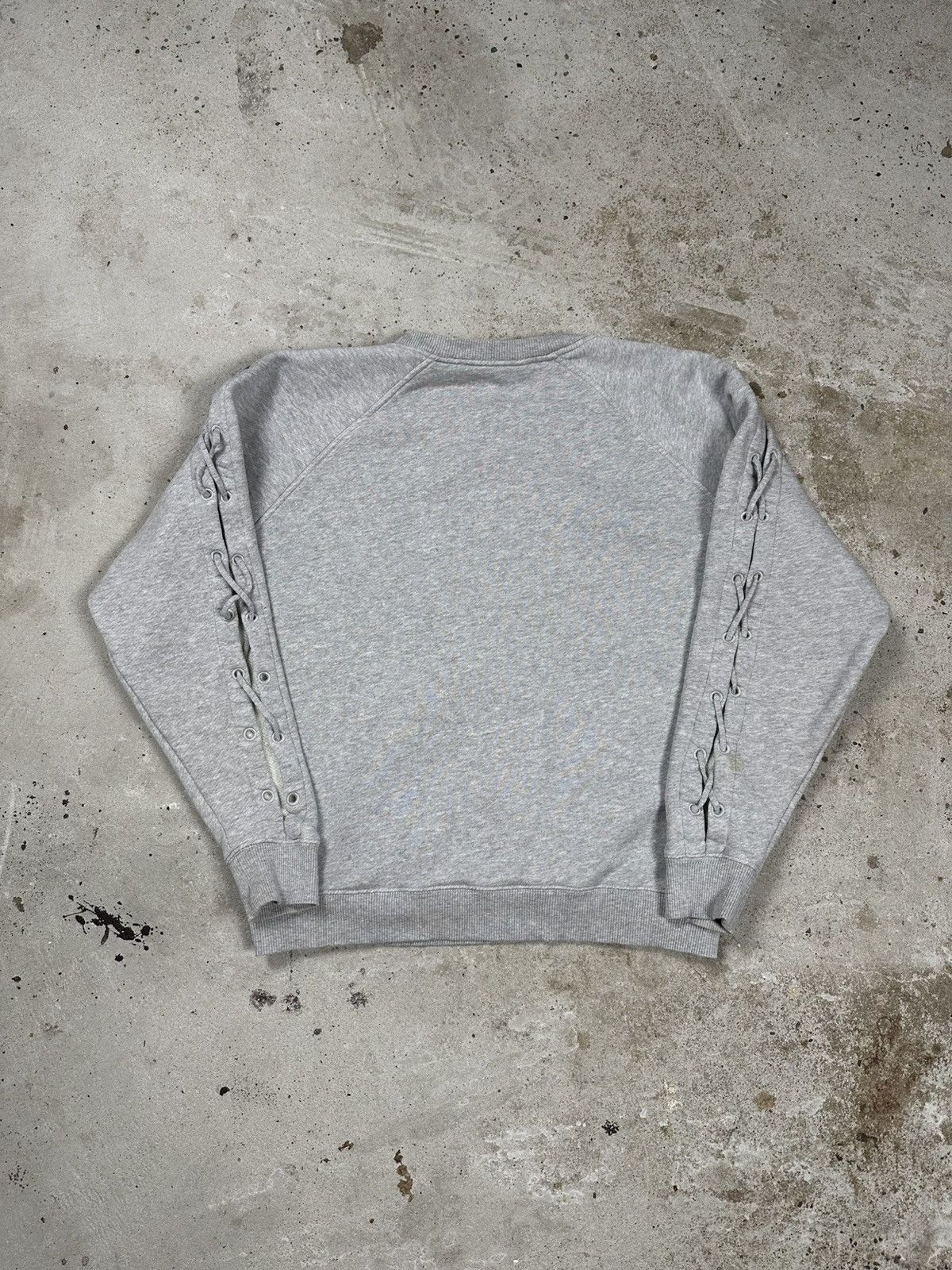 Iro × Japanese Brand Iro Jeans Lace up Sleeves Grey Crewneck Sweatshirt Size US M / EU 48-50 / 2 - 2 Thumbnail