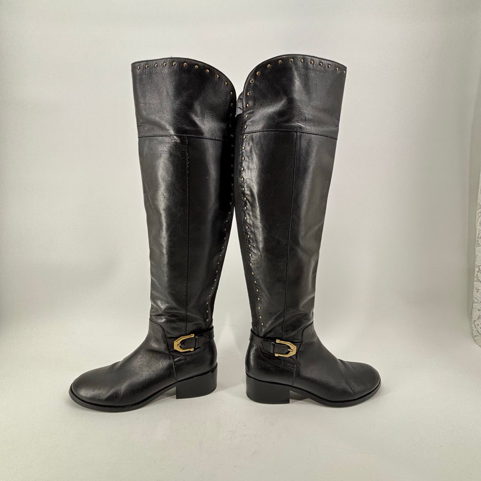 Sam Edelman Sam Edelman Black Knee High Rider Boots Size 8.5 Leather Size US 8.5 / IT 38.5 - 5 Thumbnail