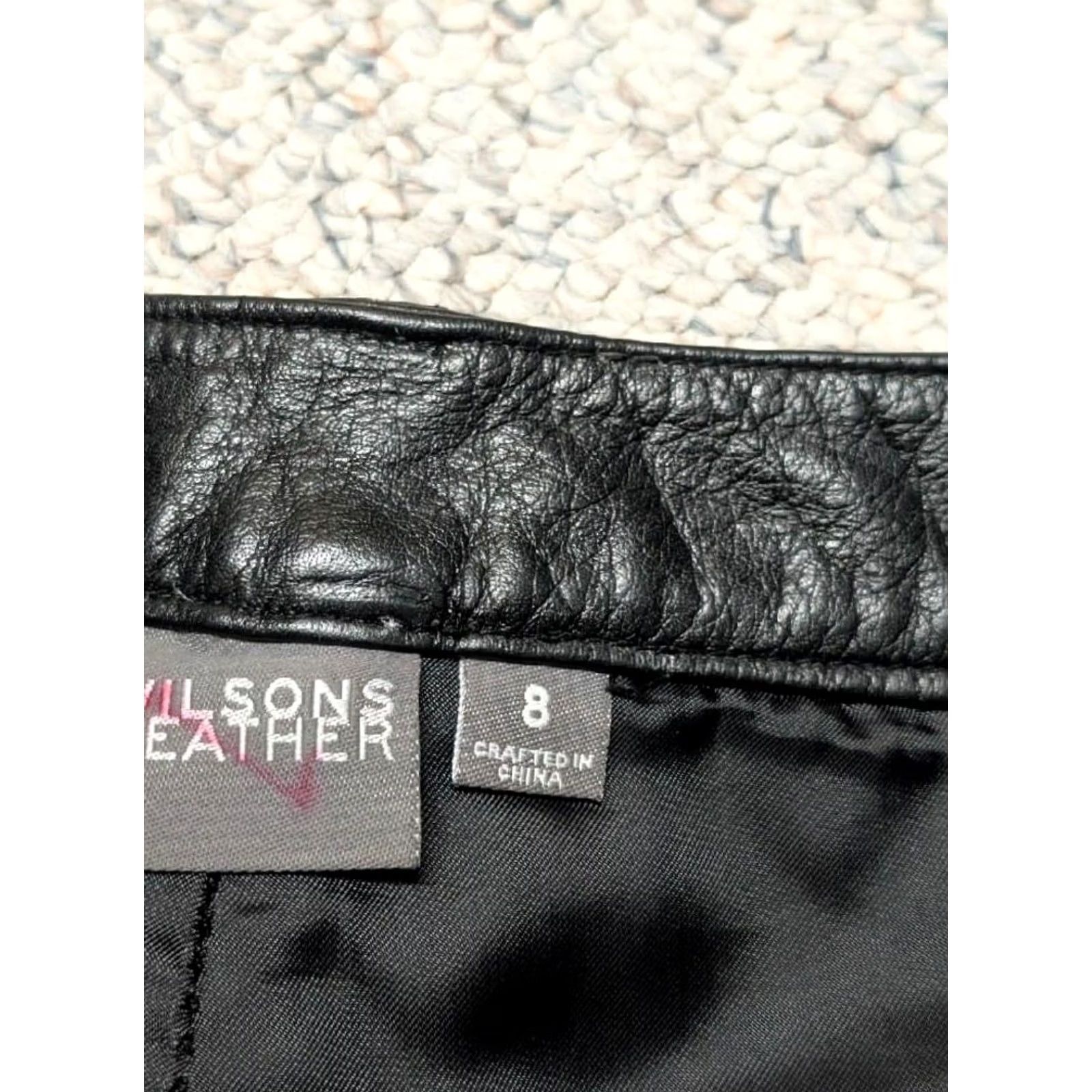 Vintage Y2K vintage WILSONS Leather Pants 8 Black Jeans 30x30 Motorcycle 1990s Women XS-Adult? Size 30" / US 8 / IT 44 - 3 Thumbnail