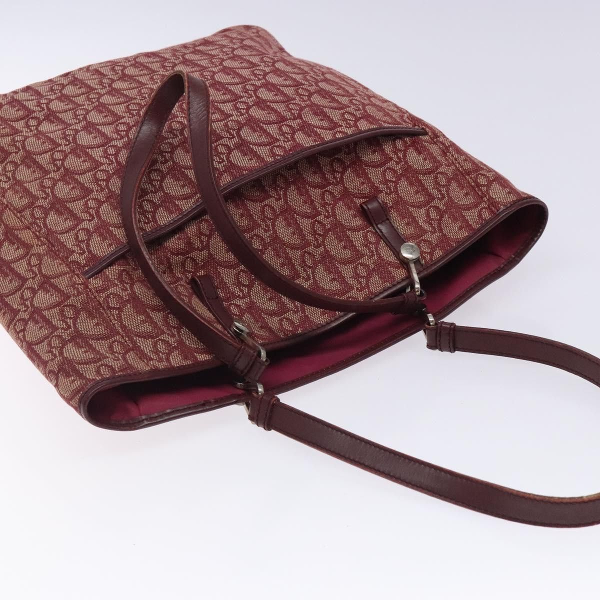 Dior DIOR Trotter Canvas Tote Bag Red Silver Size ONE SIZE - 6 Thumbnail