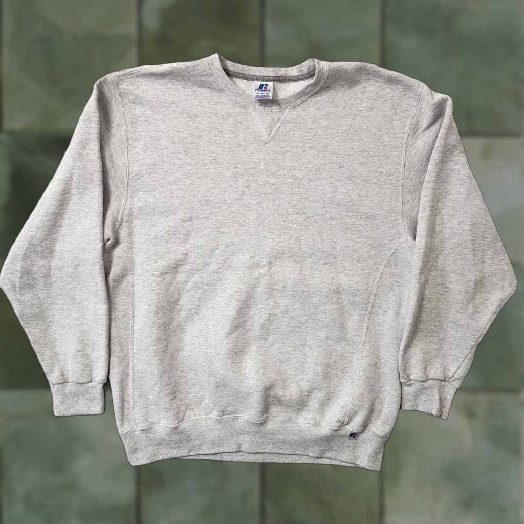 Russell Athletic VINTAGE Russell Athletic Sweater Mens XL Gray Crewneck Grunge Skater Y2k Sweatshirt Size US XL / EU 56 / 4 - 1 Thumbnail