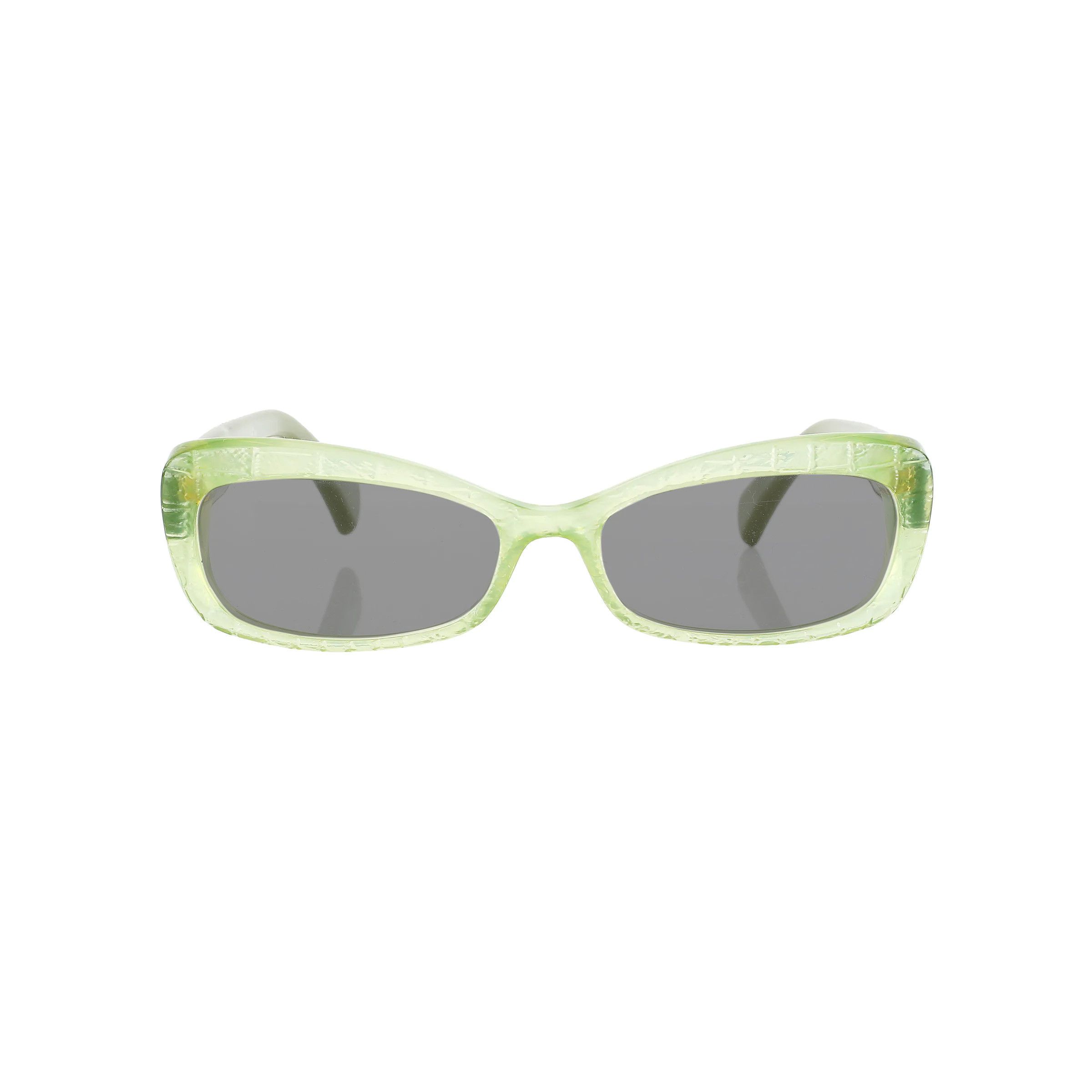 Alexander McQueen Alexander McQueen ’00s Transparent Green Cat Eye Sunglasses Size ONE SIZE - 2 Thumbnail