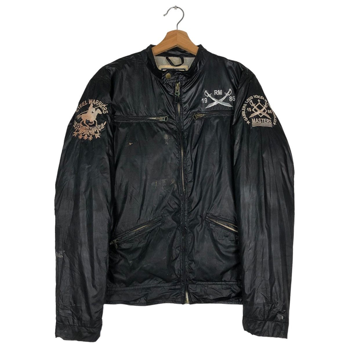 Japanese Brand VINTAGE BIKER JACKET PUNK DESIGN PARACHUTE REALMASTER STEEL Size US M / EU 48-50 / 2 - 1 Thumbnail