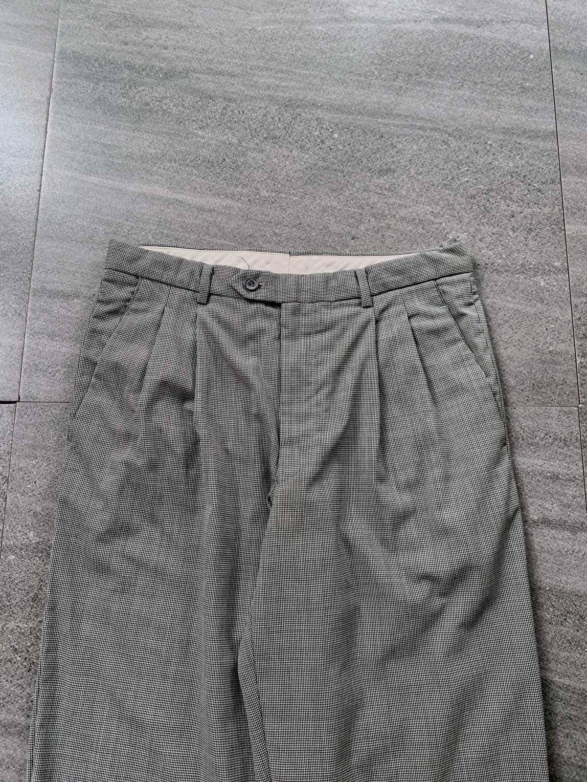 Issey Miyake FREE TAX! Houndstooth Wideleg Trousers Size US 32 / EU 48 - 3 Thumbnail