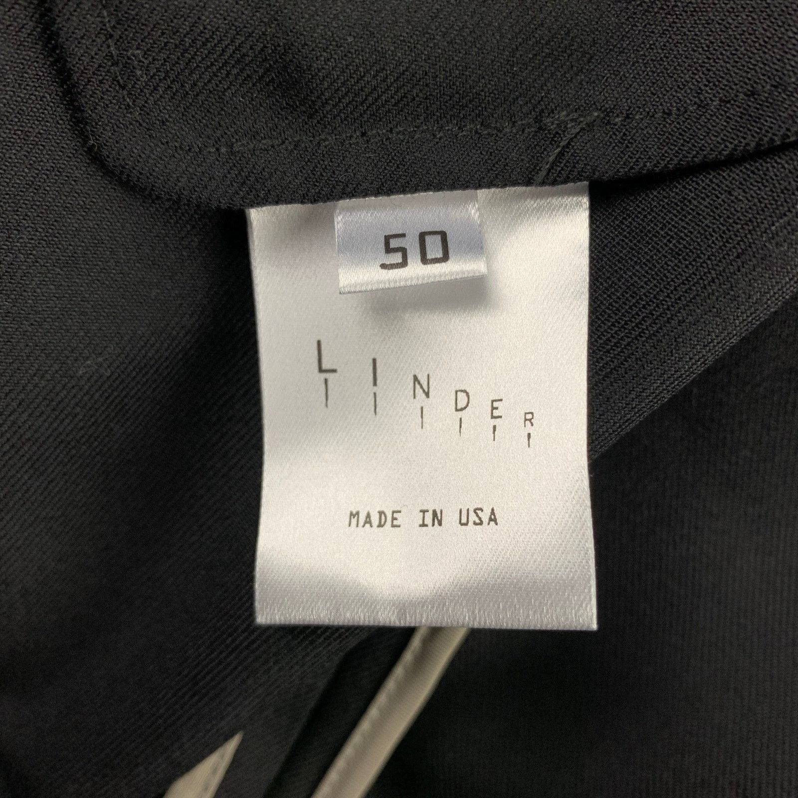 Linder 40 Black Wool / Polyester Peak Lapel Double Breasted Jacket Size US L / EU 52-54 / 3 - 6 Thumbnail