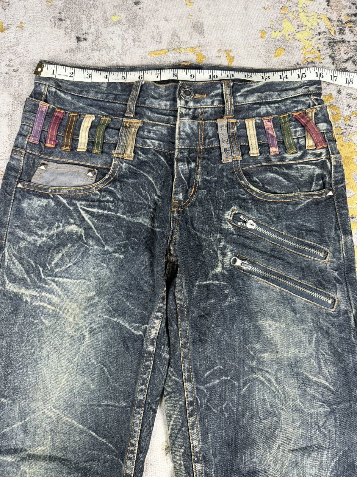 If Six Was Nine Y2k Vintage Nylause Studded Clawmark Jeans Size US 32 / EU 48 - 5 Thumbnail