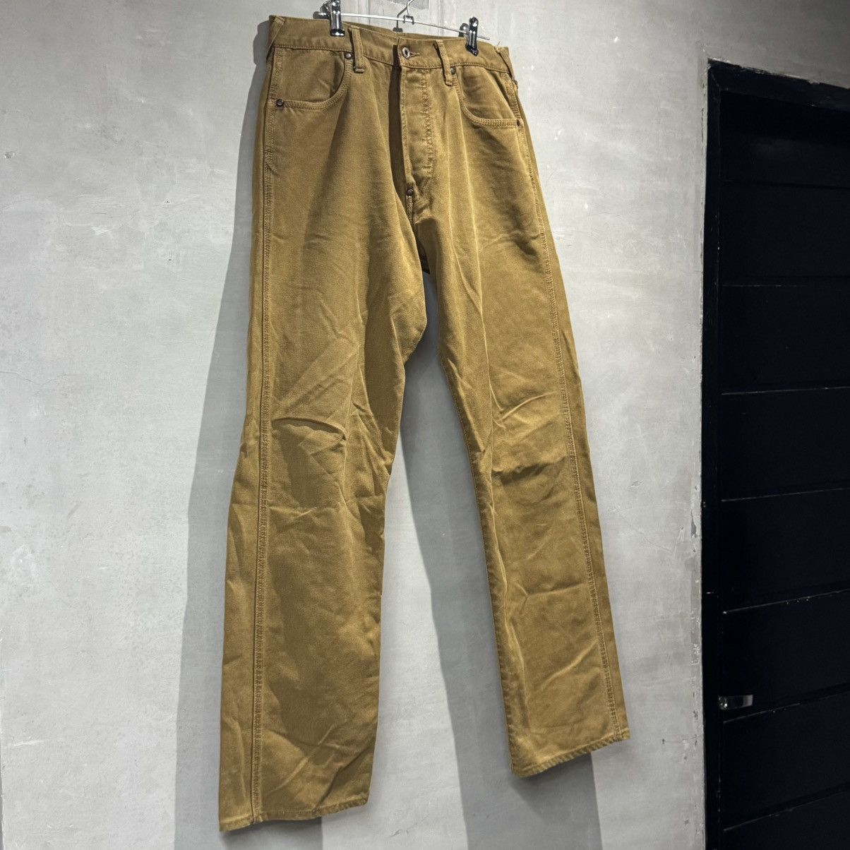 Evisu Rare EVISU Yamane Deluxe Canvas Pants Suede Leather Daicock Size US 32 / EU 48 - 7 Thumbnail