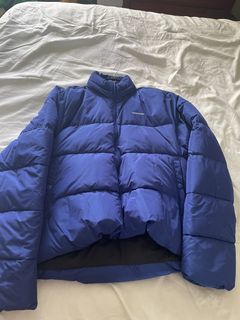 Balenciaga C-Shape Puffer Jacket in Blue — CONSUMED