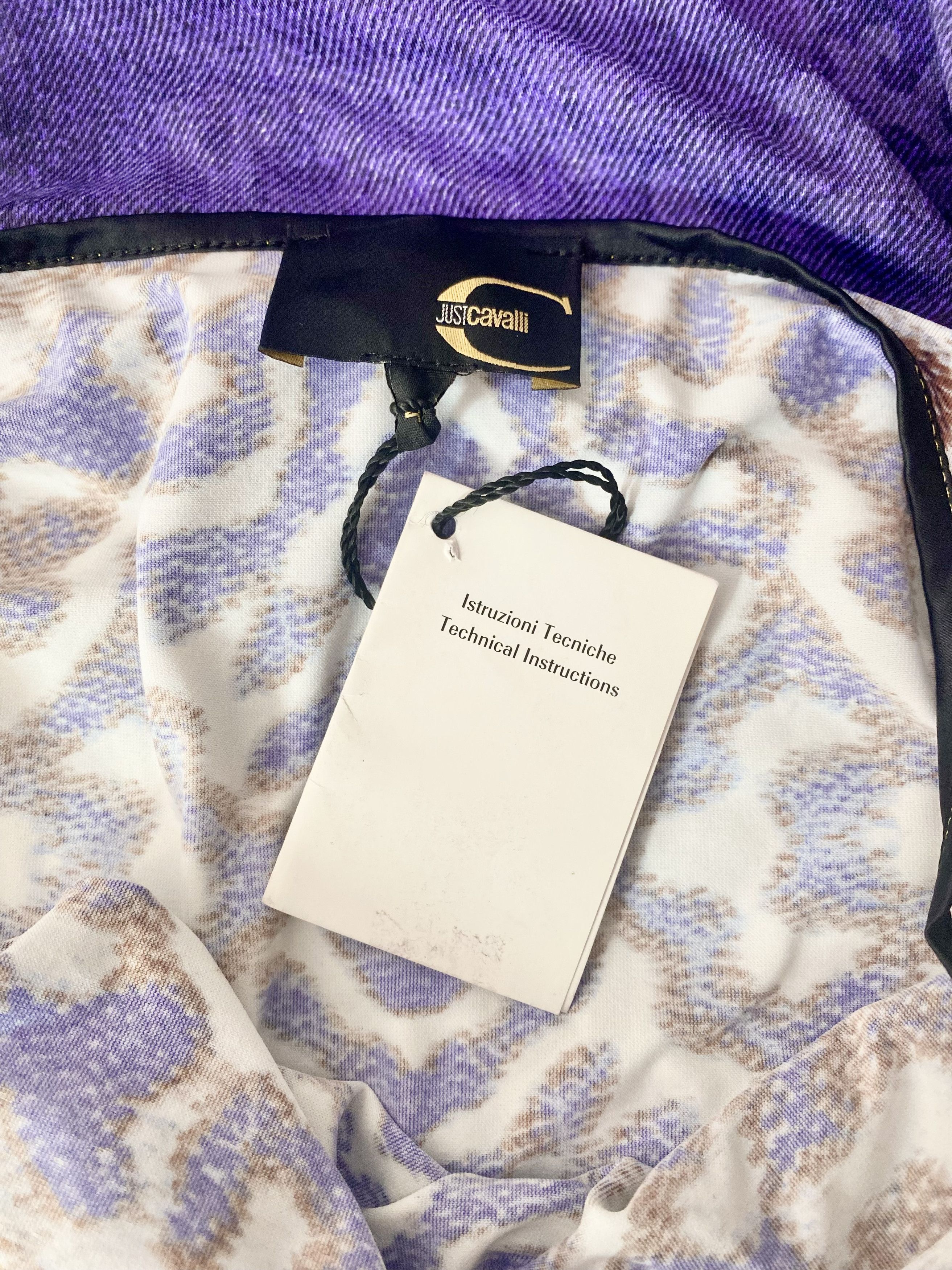 Just Cavalli Just Cavalli - Purple / Animal Print Asymmetrical Dress Size S / US 4 / IT 40 - 7 Thumbnail