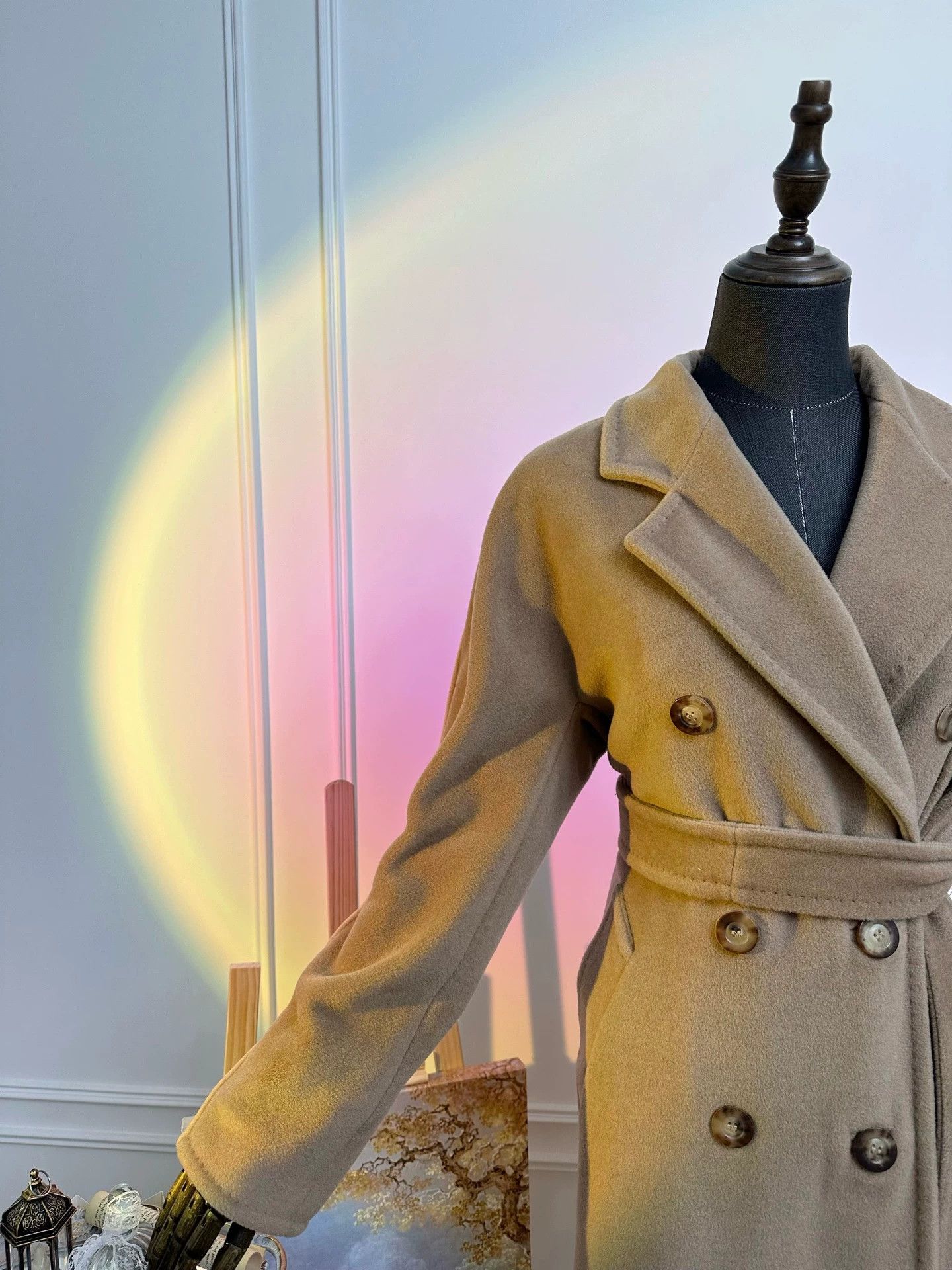 Max Mara MaxMara 101801 Oversized Double-Breasted Cashmere Coat Women's Camel Size S / US 4 / IT 40 - 6 Thumbnail
