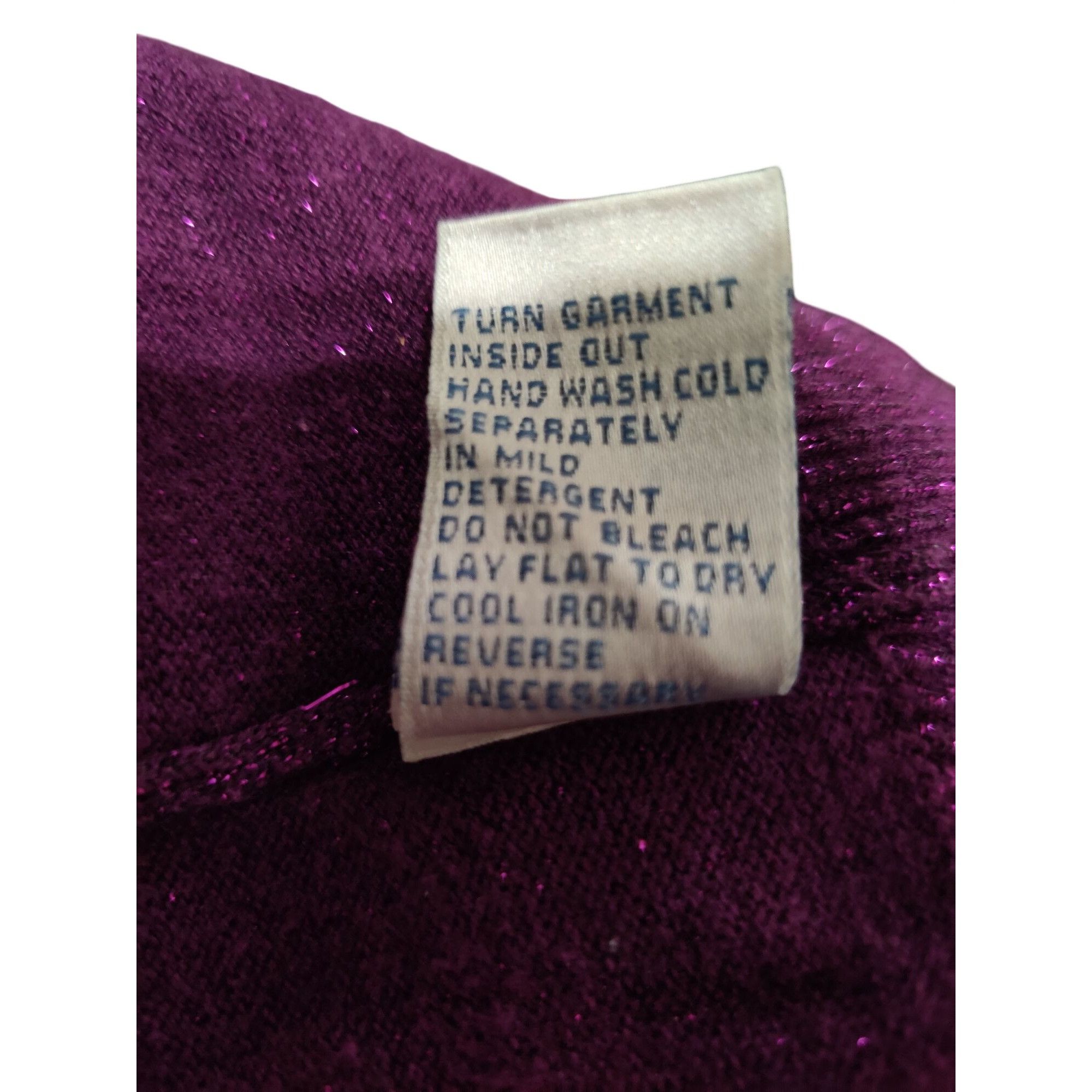 Other Plus Size 2X Womens Purple Sweater Metallic Shimmer Turtlene Size XXL / US 16-18 / IT 52-54 - 8 Thumbnail