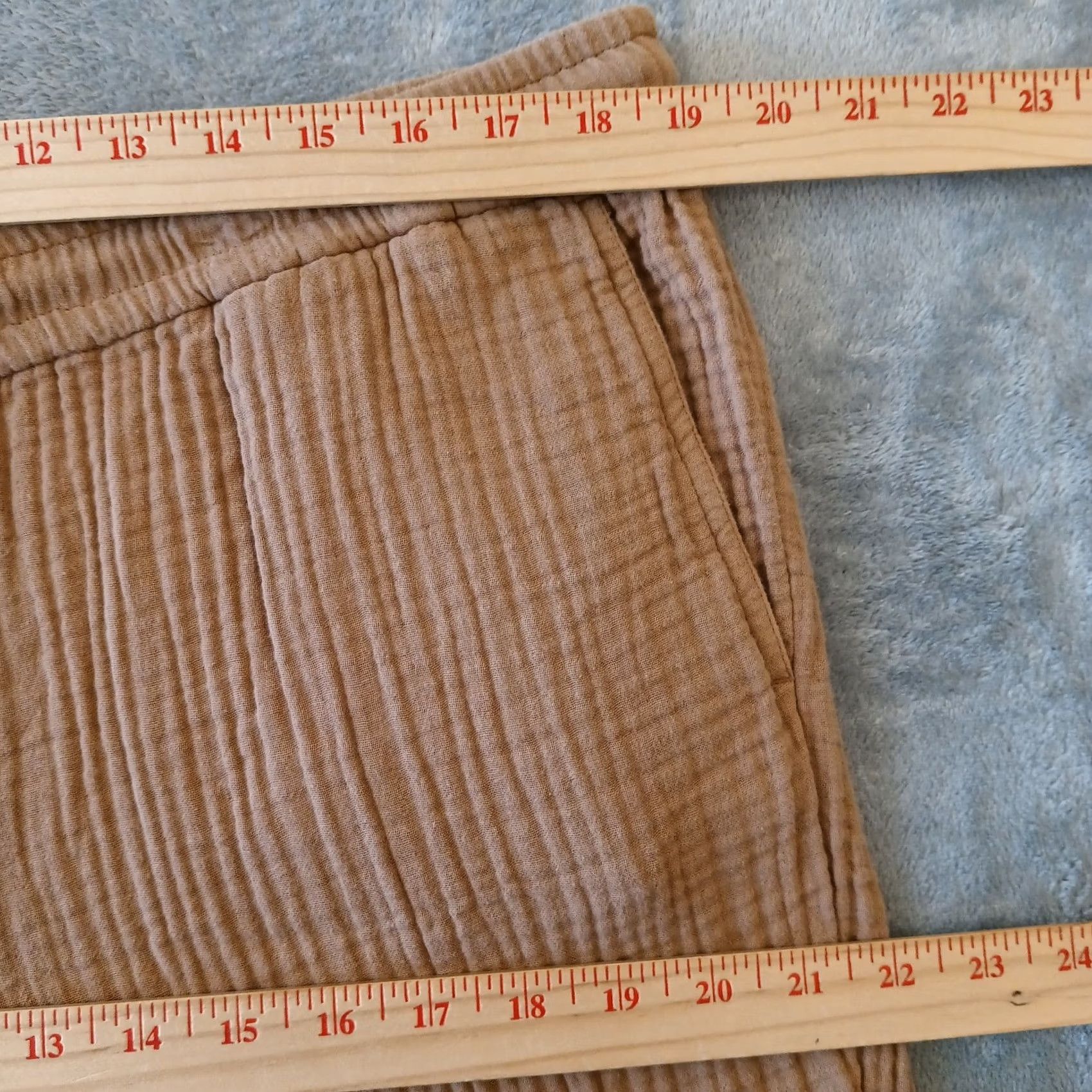 J. Jill J. Jill Ankle Pants Womens PXL Petite Brown Seersucker Drawstring Pockets 36x24 Size 40" / US 18 - 3 Thumbnail