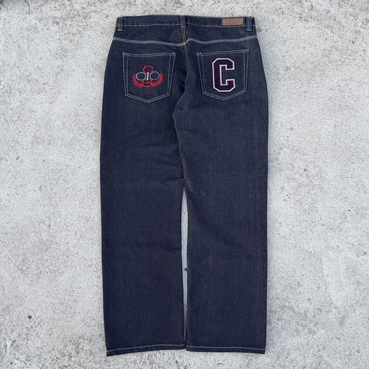 Coogi × JNCO × Vintage Rare Vintage 90’s Coogi Hip-Hop Rap Baggy Jeans Embroidered Size US 38 / EU 54 - 2 Thumbnail