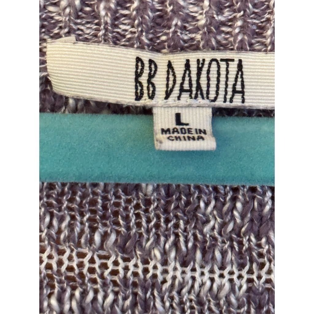 BB Dakota BB Dakota Women's Gray Striped Pullover Sweater Size L Long Size L / US 10 / IT 46 - 2 Thumbnail