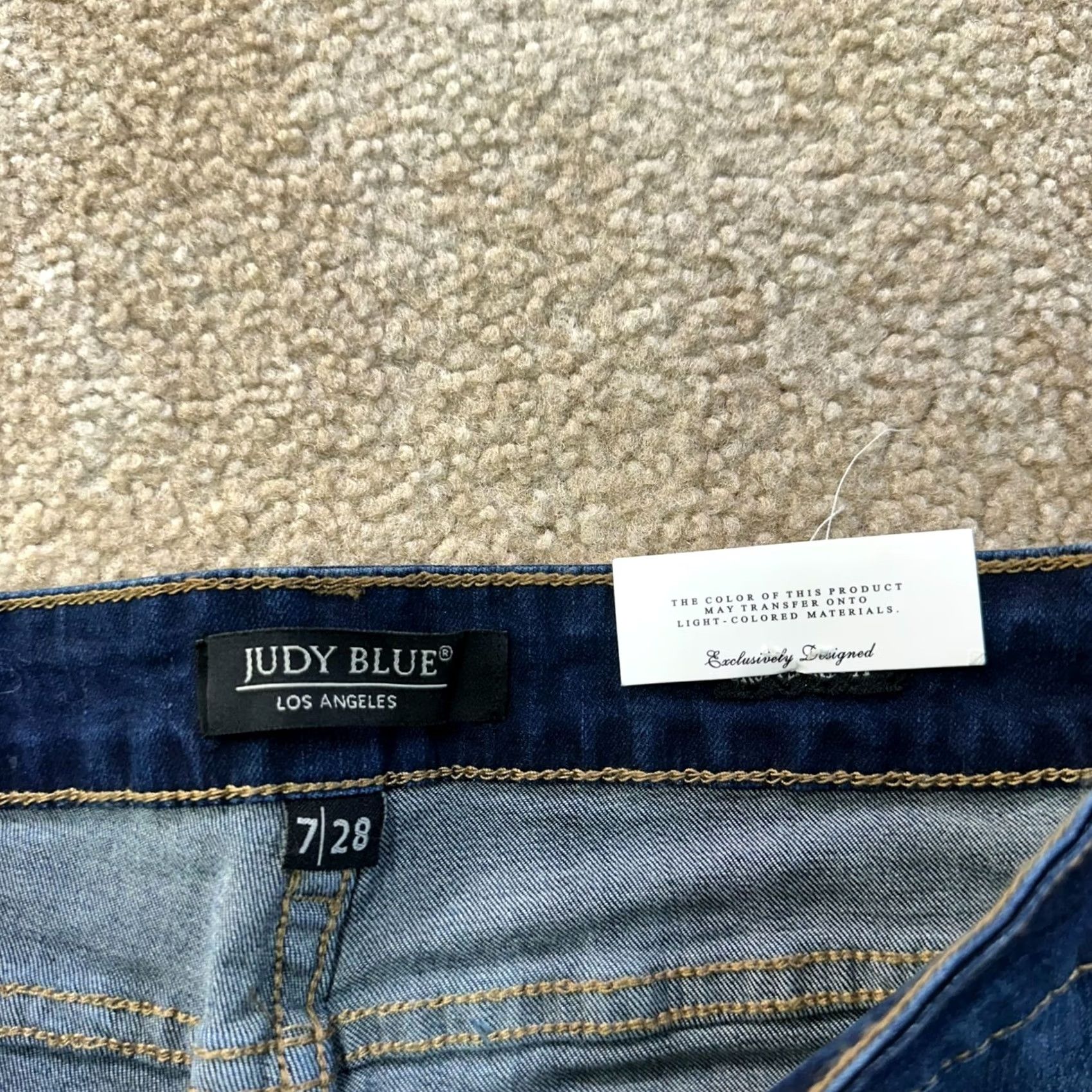 Vintage Judy Blue Jeans Women's 7/28 Blue Stretch Denim Crop Flare Fit Size 28" / US 6 / IT 42 - 3 Thumbnail