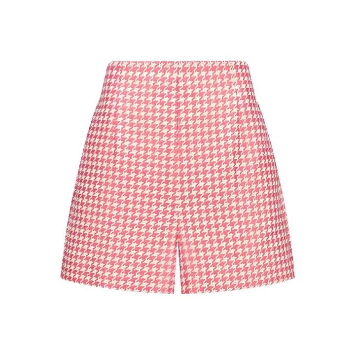 Dior Dior SS22 Pink Houndstooth Casual Shorts 0079 Size 22" - 1 Thumbnail