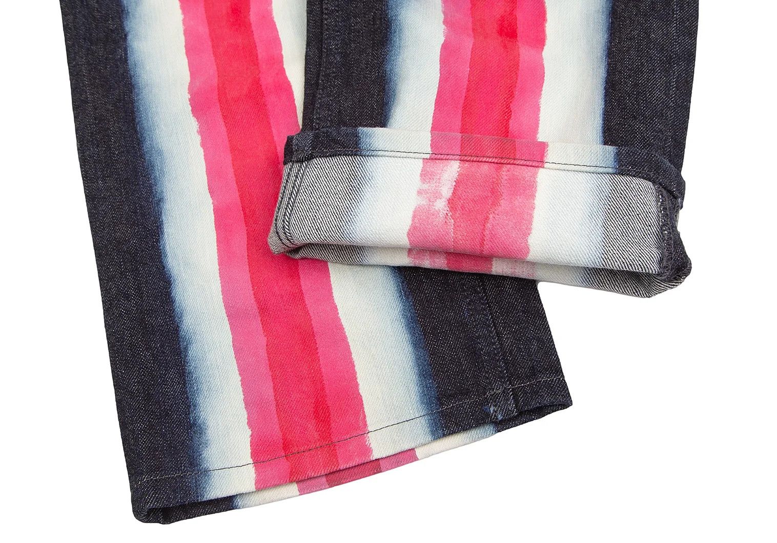 Issey Miyake Line Paint Denim Pants in Indigo and White Pink Size US 36 / EU 52 - 9 Thumbnail