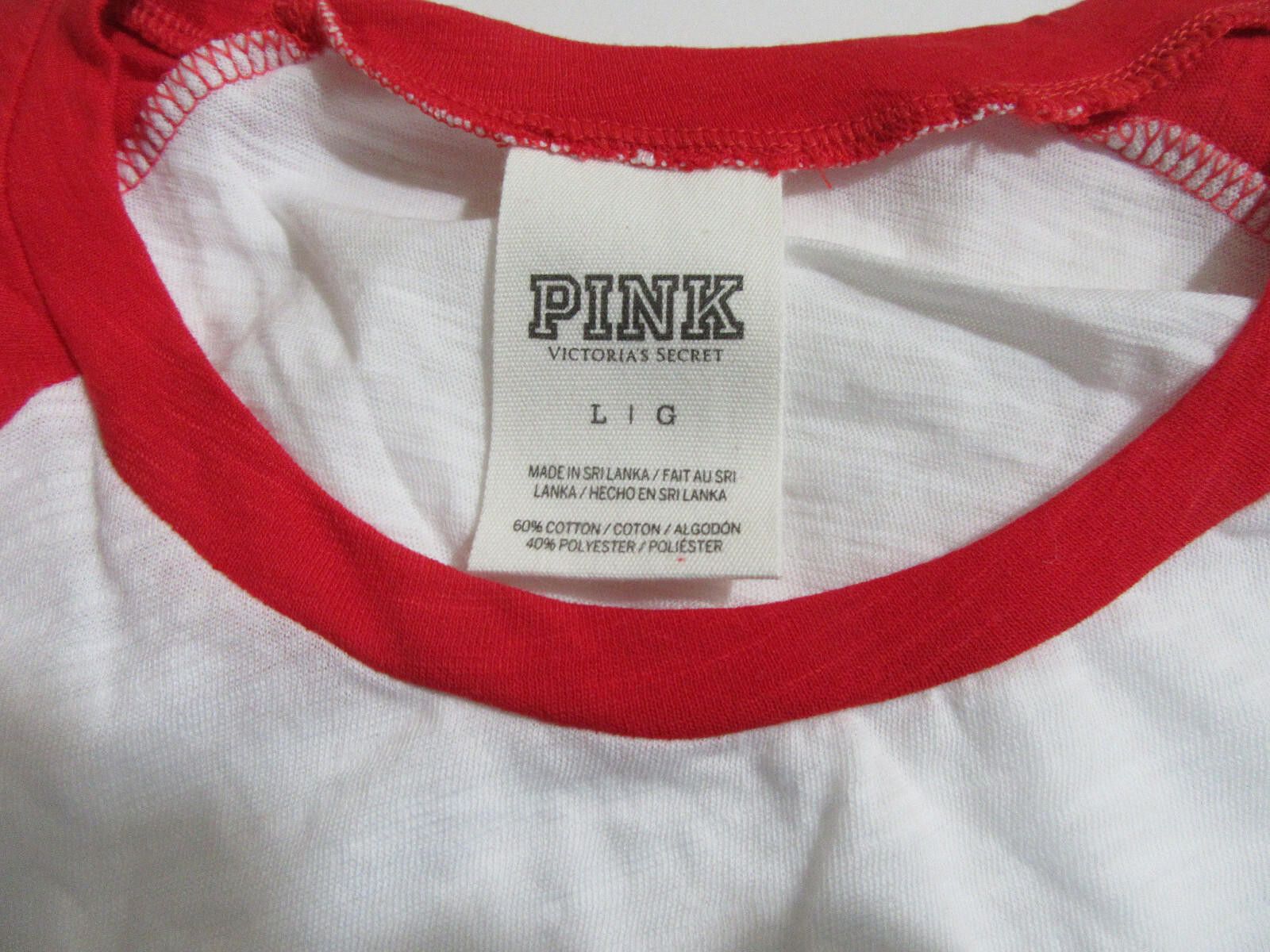 Designer Victoria's Secret Pink Long Sleeve Lightweight T-Shirt Tee L Size L / US 10 / IT 46 - 3 Thumbnail