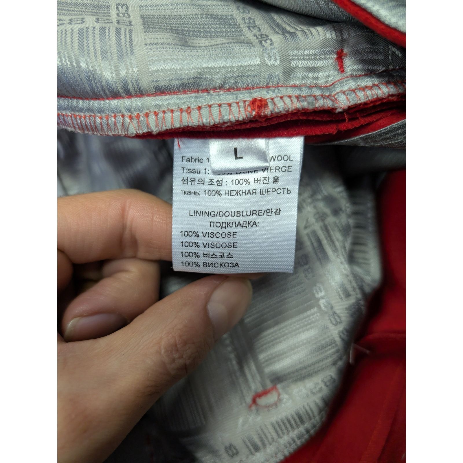 Vetements o1rshd1 High-Waisted Wool Tailored Pants in Red Size US 34 / EU 50 - 17 Thumbnail
