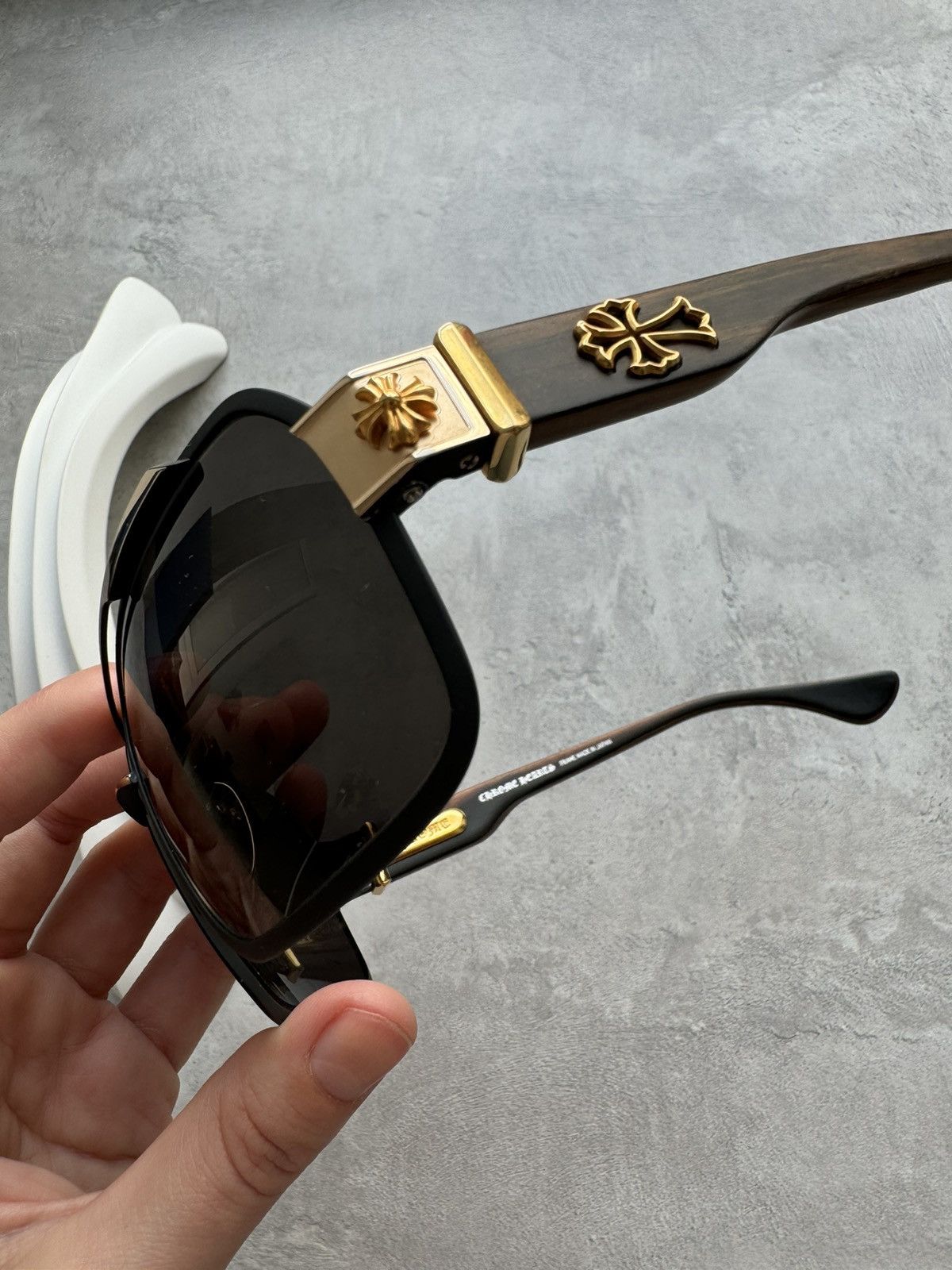 Chrome Hearts Chrome Hearts HUMMER Gold Sunglasses Size ONE SIZE - 3 Thumbnail