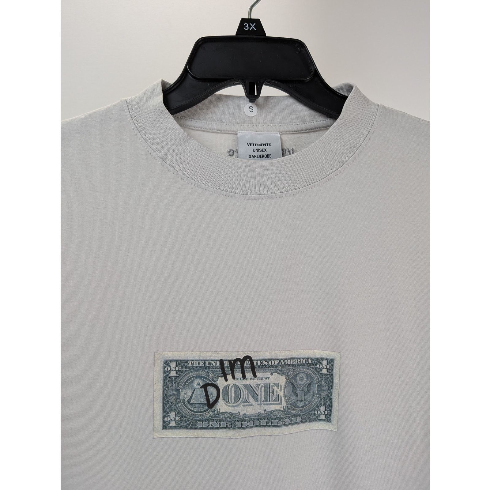 o1rshd1 Dollar Bill LS T-Shirt in Gray