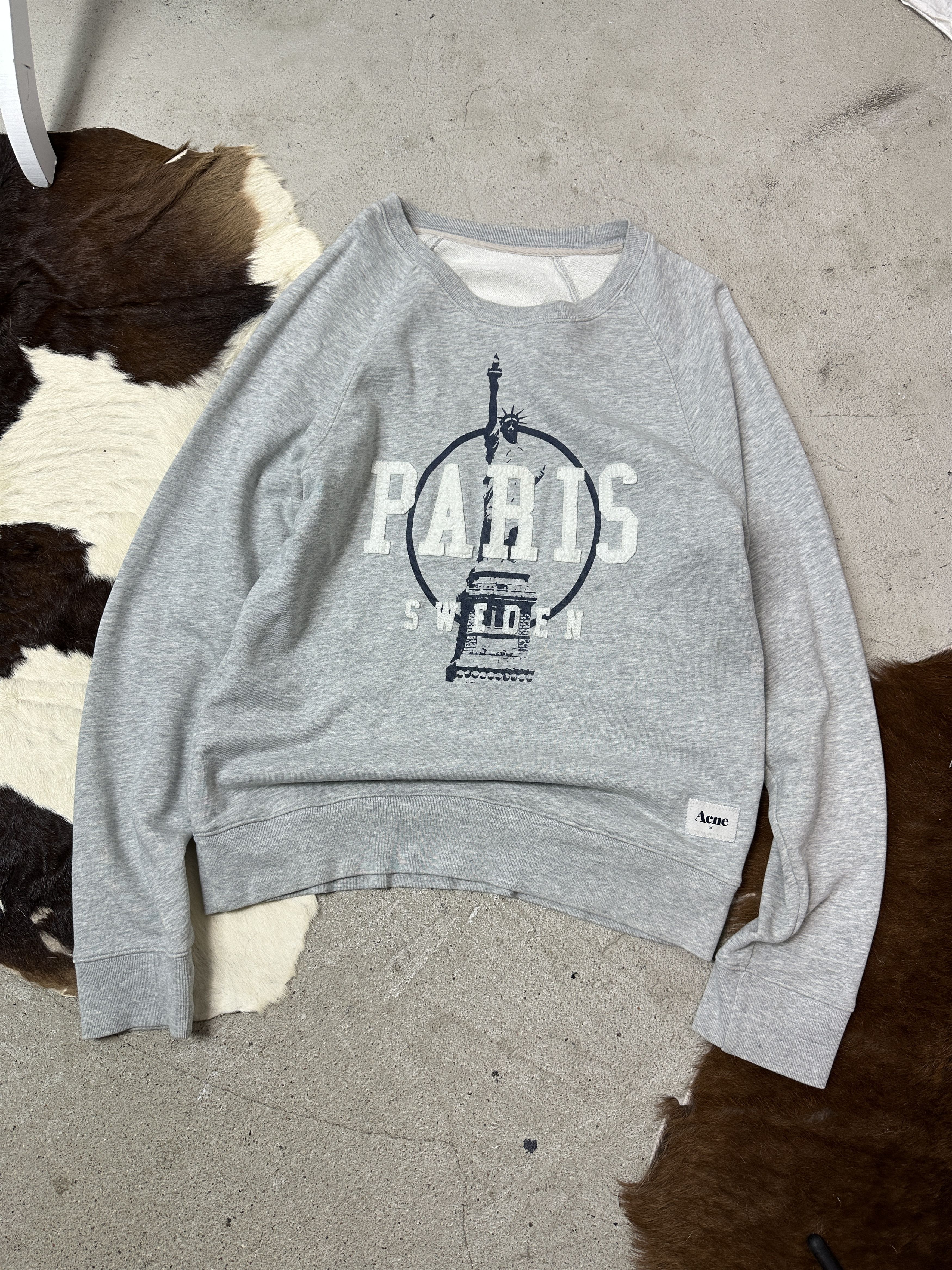 Acne Studios Vintage Streetwear Sporty Skater Acne Paris Sweatshirt Y2K Size US L / EU 52-54 / 3 - 2 Thumbnail