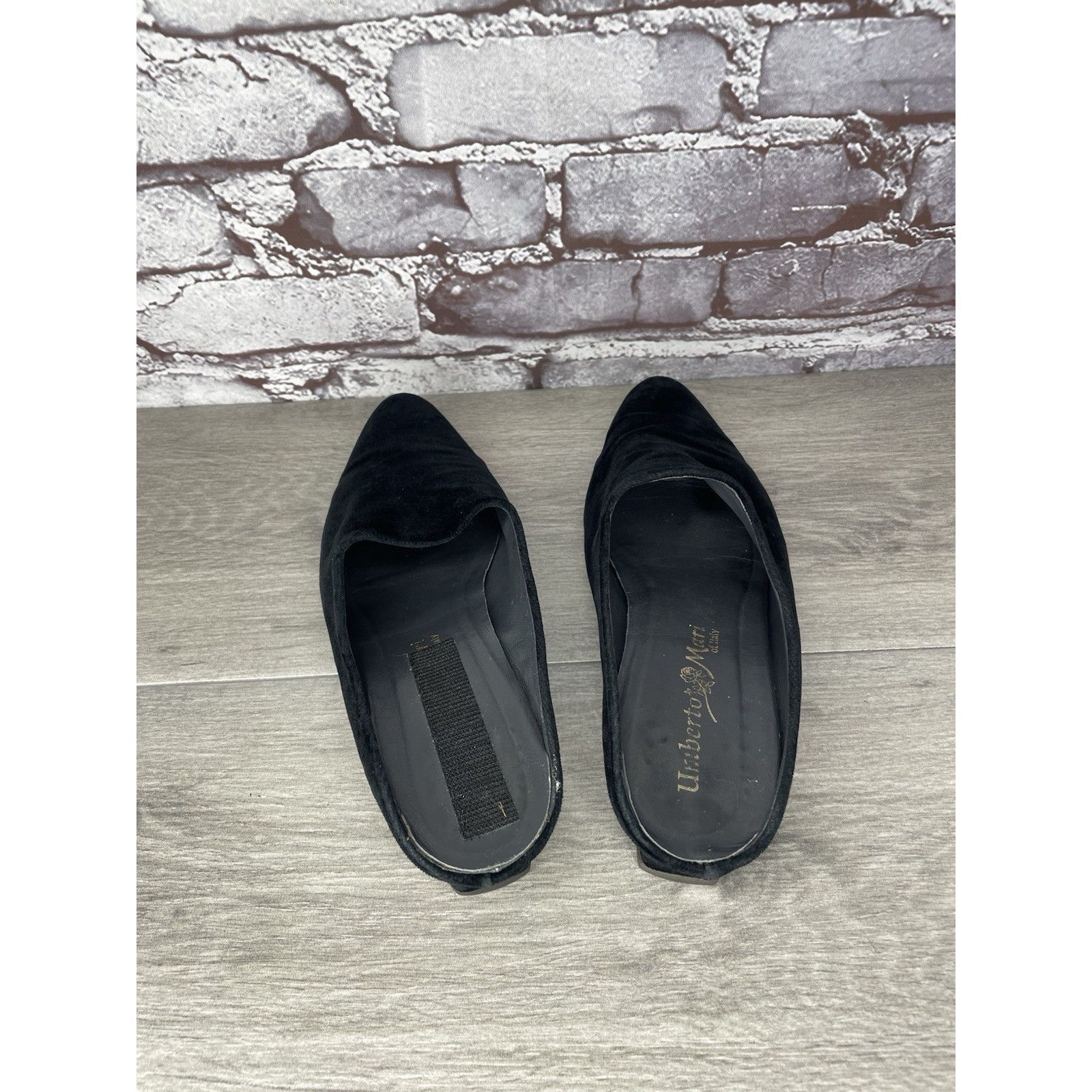 Umbro Umberto Mari Black Suede Leather Slip On Heel Mules Shoes Wo Size US 10 / IT 40 - 5 Thumbnail