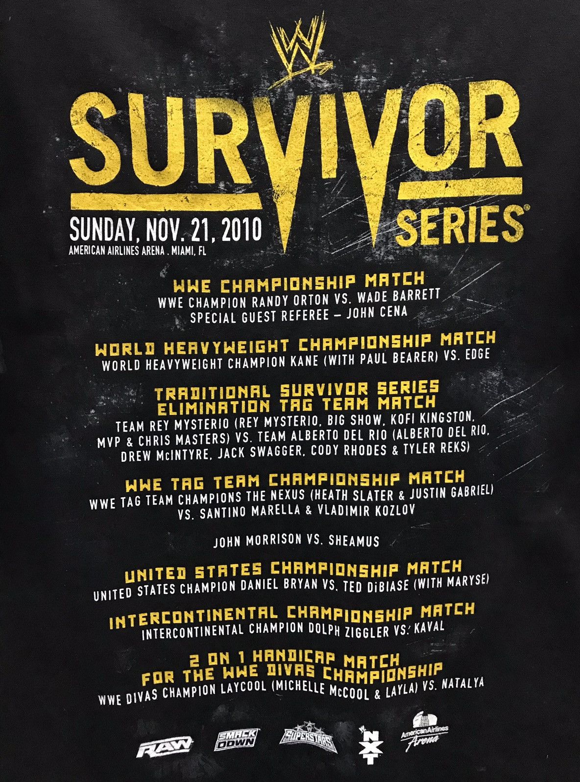 Vintage × WWE × WWF Vintage WWE Survivor 2010 Series Shirt Size US M / EU 48-50 / 2 - 4 Thumbnail