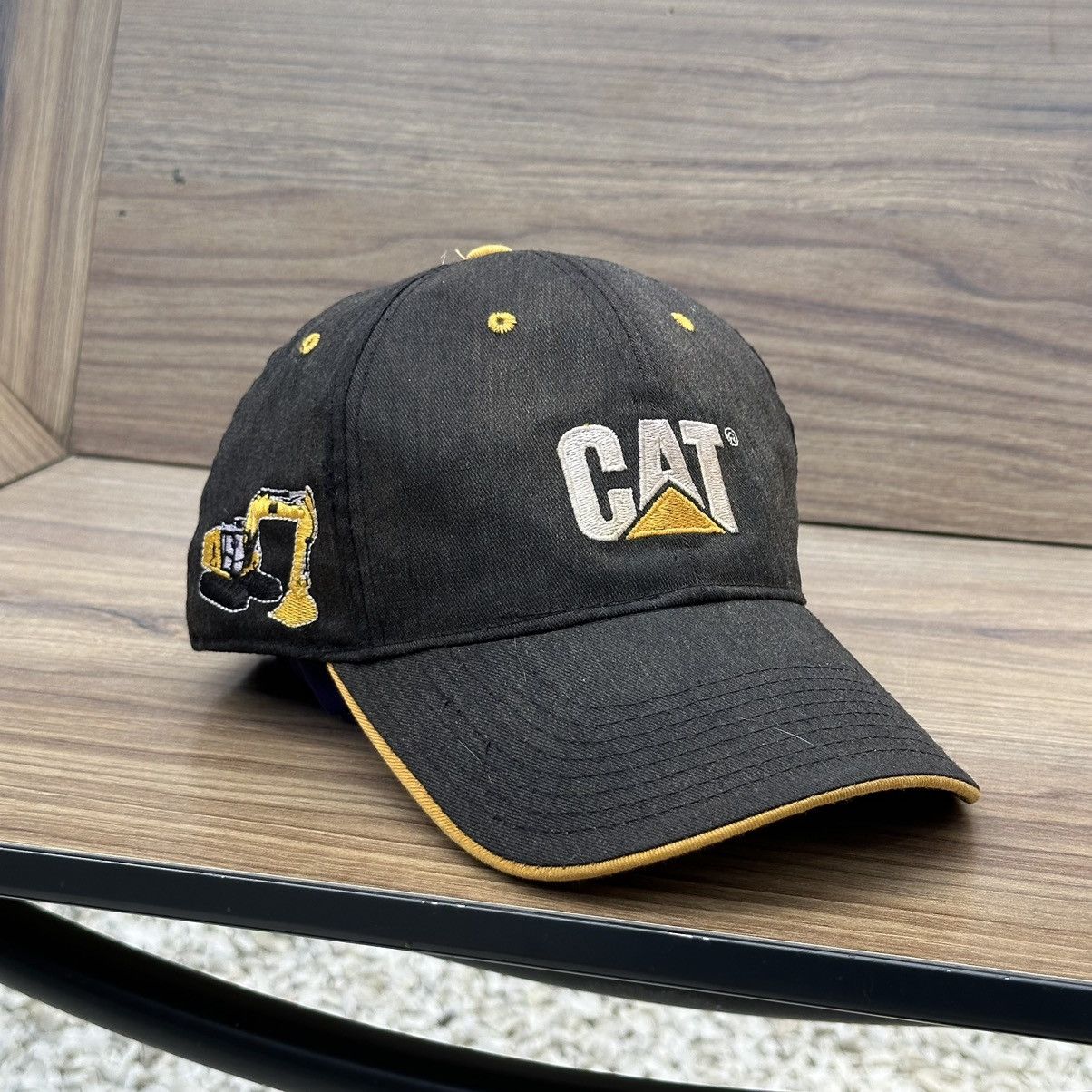 Caterpillar × Vintage Vintage Caterpillar Cap Work Wear Hat Y2K Trashed 00s USA Size ONE SIZE - 1 Thumbnail