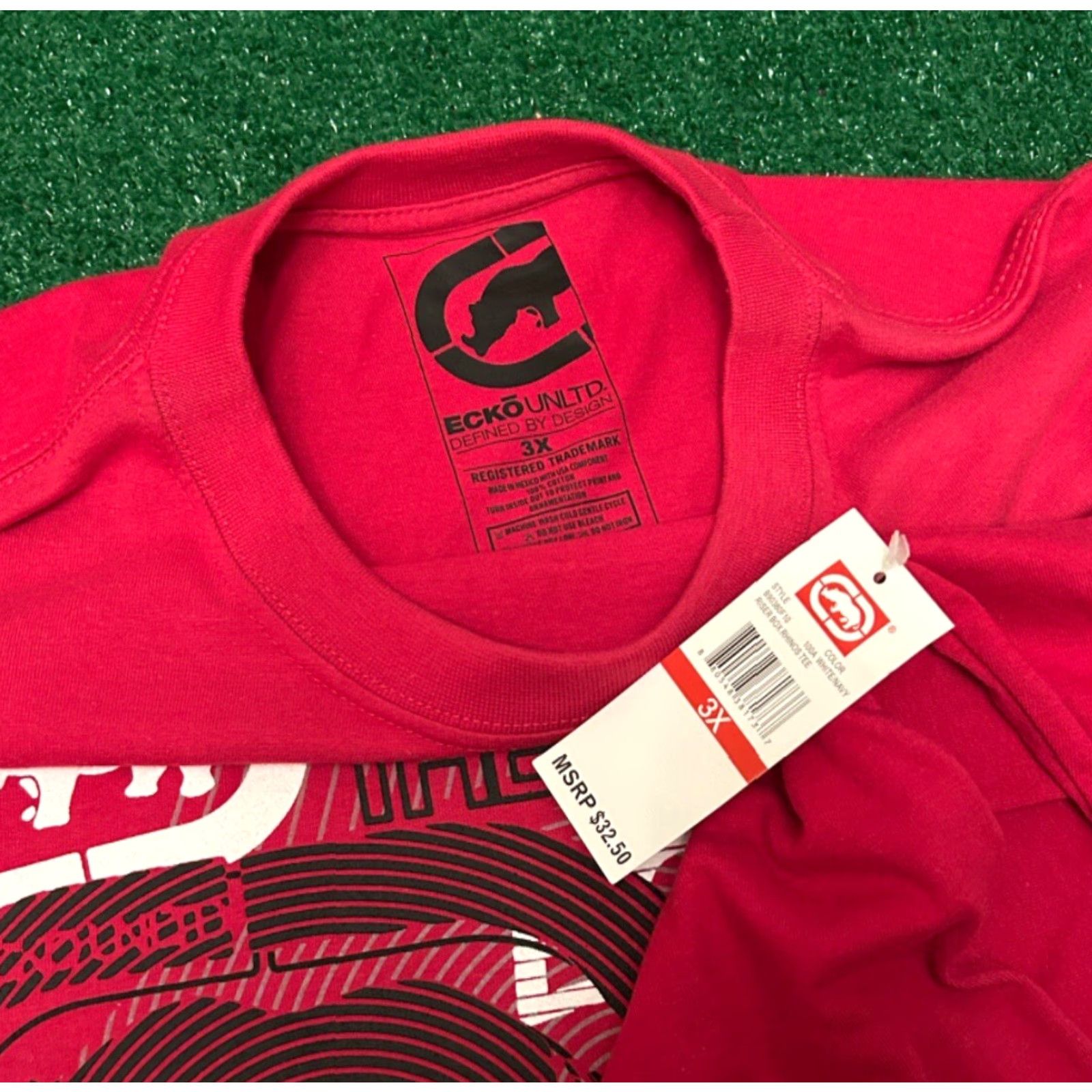 Ecko Unltd. VINTAGE Ecko Unltd Logo Shirt Mens 3XL Red Grunge Hip Hop Skater Y2K VTG NWT Size US XXL / EU 58 / 5 - 2 Thumbnail