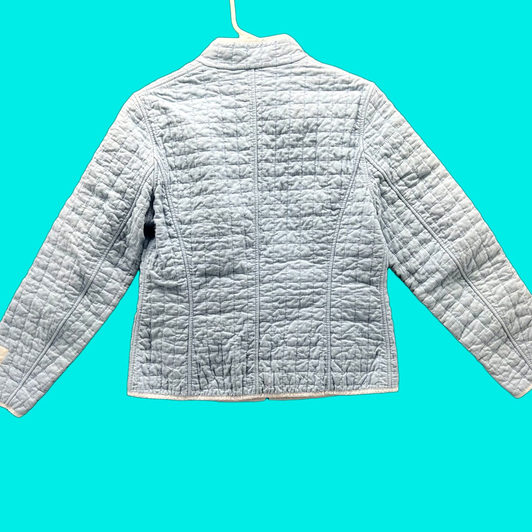 Pendleton Pendleton Jacket Women M Light Blue Quilted Full Zip Reversible VTG Pattern: Solid Winter Fall Size M / US 6-8 / IT 42-44 - 1 Thumbnail