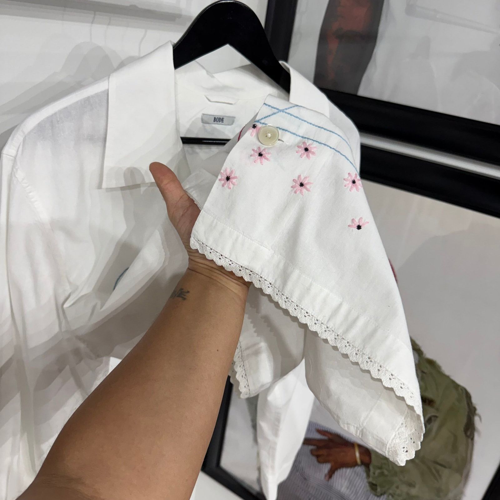 Bode Bode "His-and-Hers" Embroidered cotton shirt - XL Size US XL / EU 56 / 4 - 6 Thumbnail