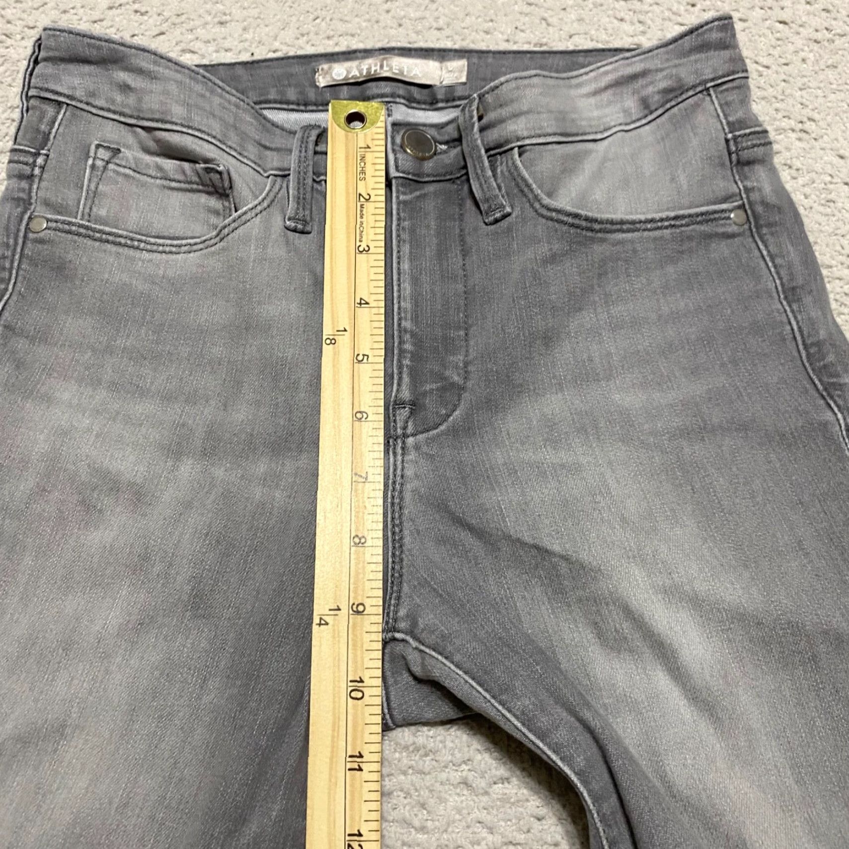 Athleta Athleta Womens Jeans sz 6 Gray Denim Skinny Leg Medium Wash Mid Rise Inseam 29" Size 28" / US 6 / IT 42 - 4 Thumbnail