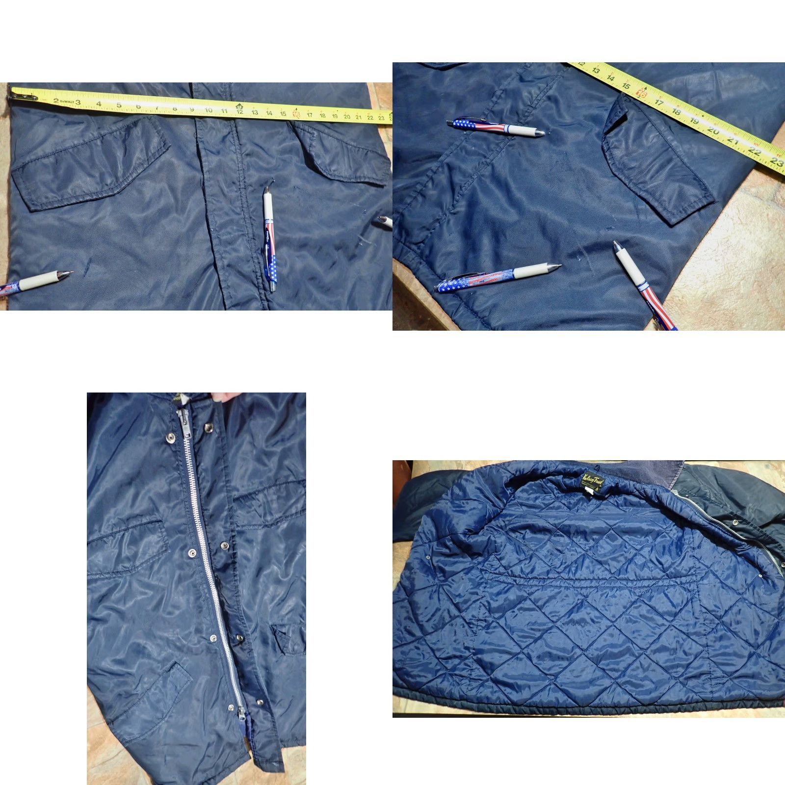 Vintage VINTAGE Kelsey Parka Shirt Mens L Blue Satin Nylon Quilted Lined 46" Chest 32" Length 19" Shoulder 24" Sleeve (90s) Mens Size US L / EU 52-54 / 3 - 8 Thumbnail